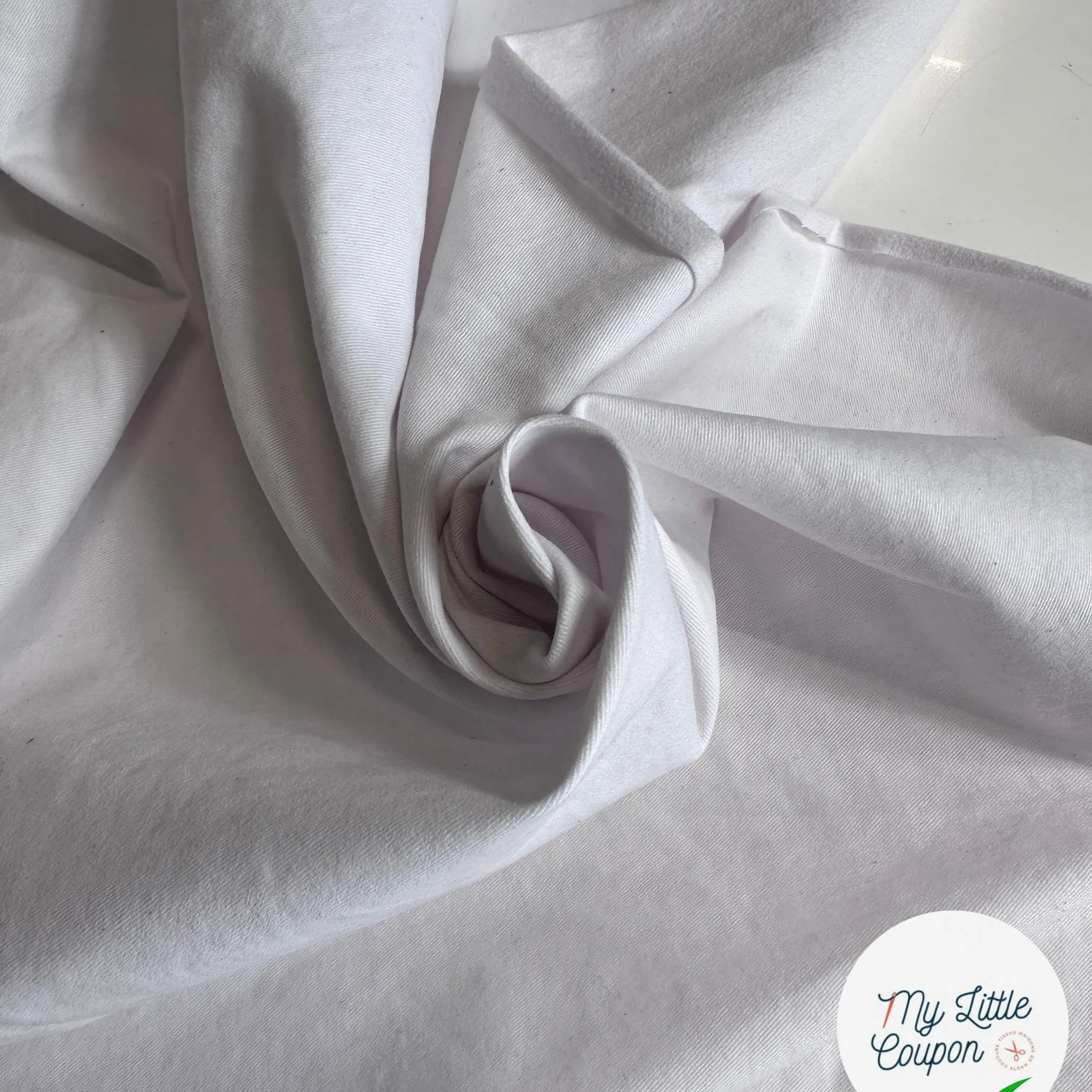 GABARDINE SABLE BLANC REFLET ROSÉ STRETCH PEACHSKIN MSO