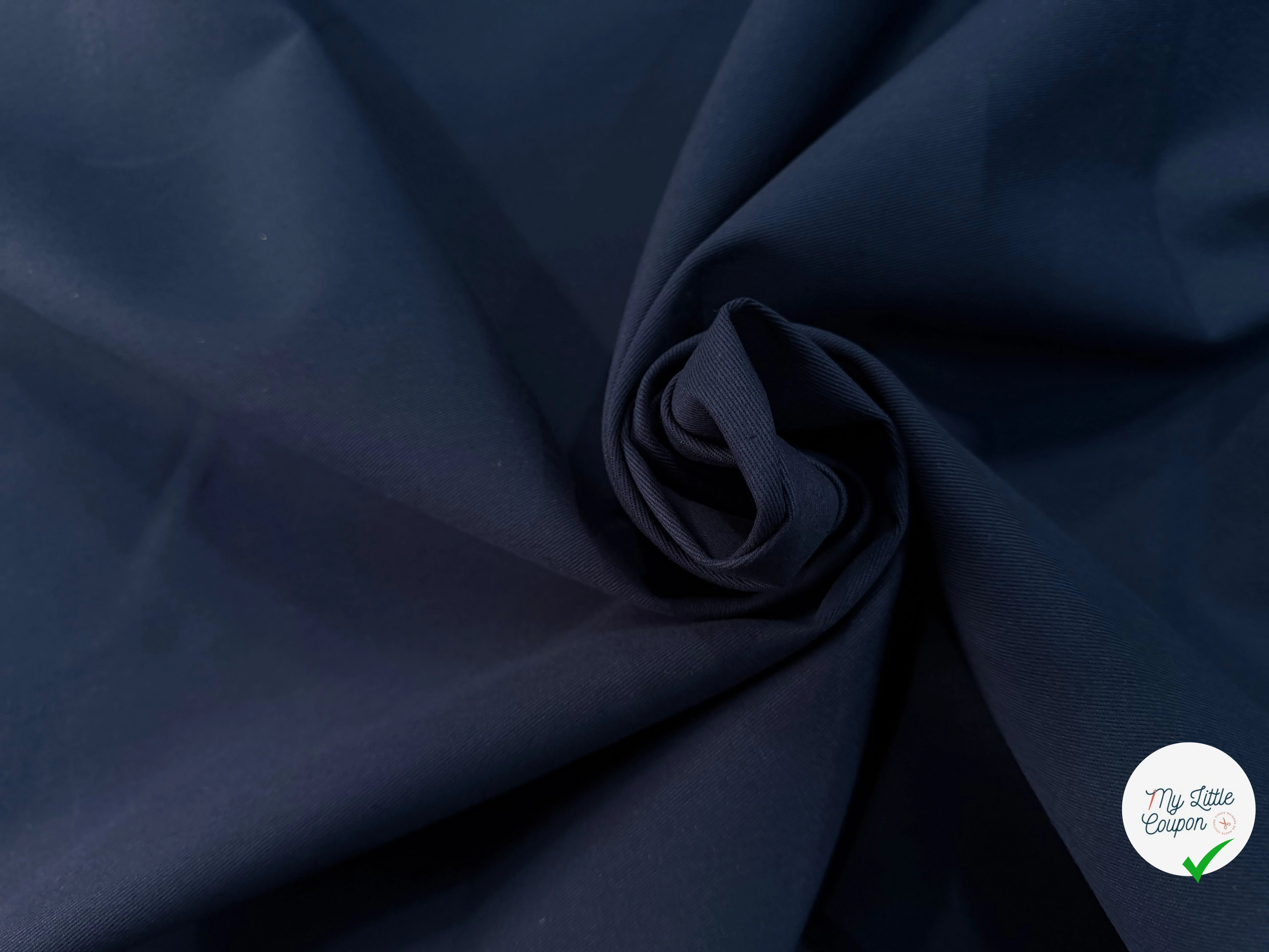 GABARDINE SERGÉE 100% COTON ENCRE 854 150 CM - My Little Coupon