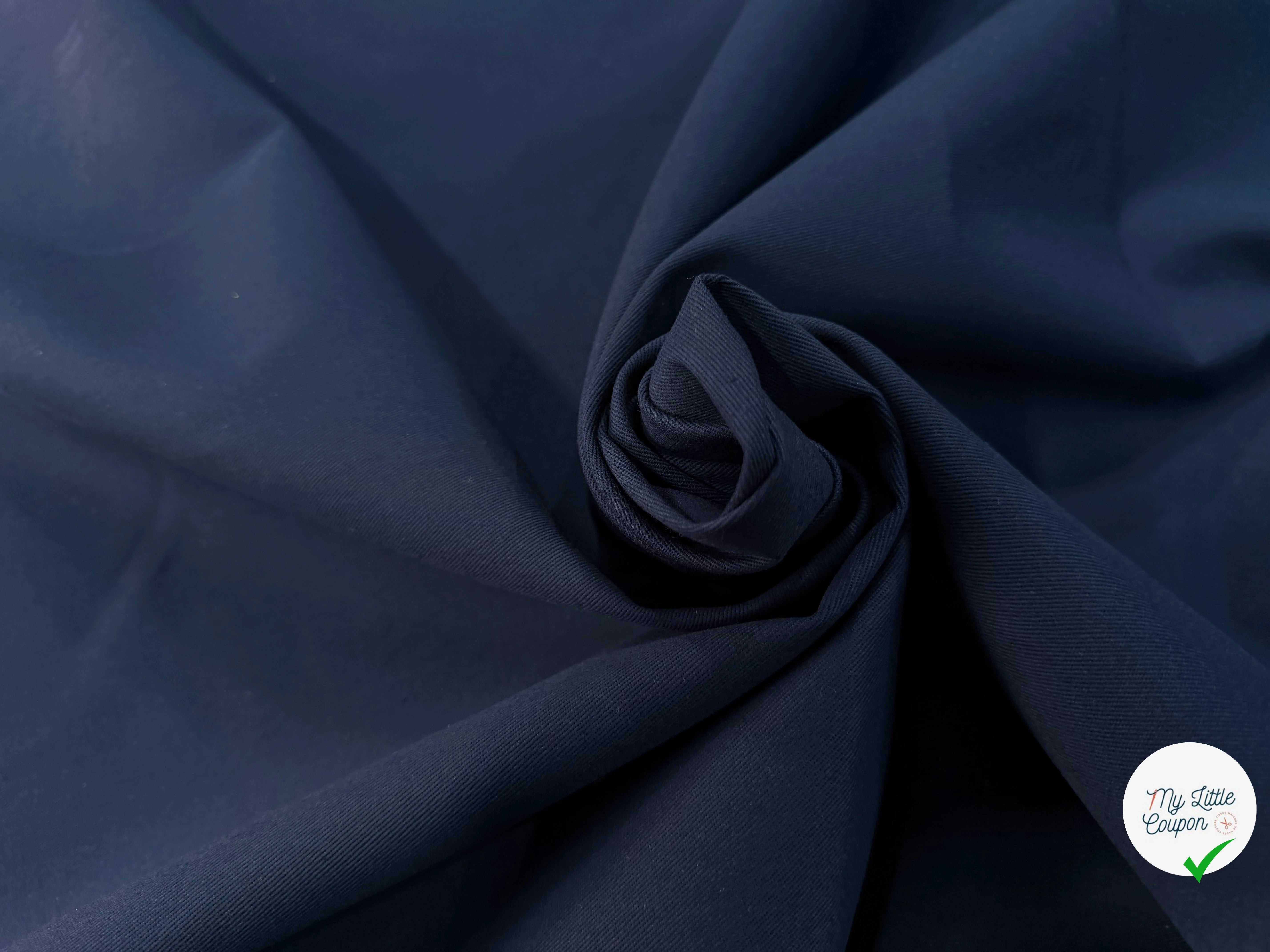 GABARDINE SERGÉE 100% COTON ENCRE 854 150 CM - My Little Coupon