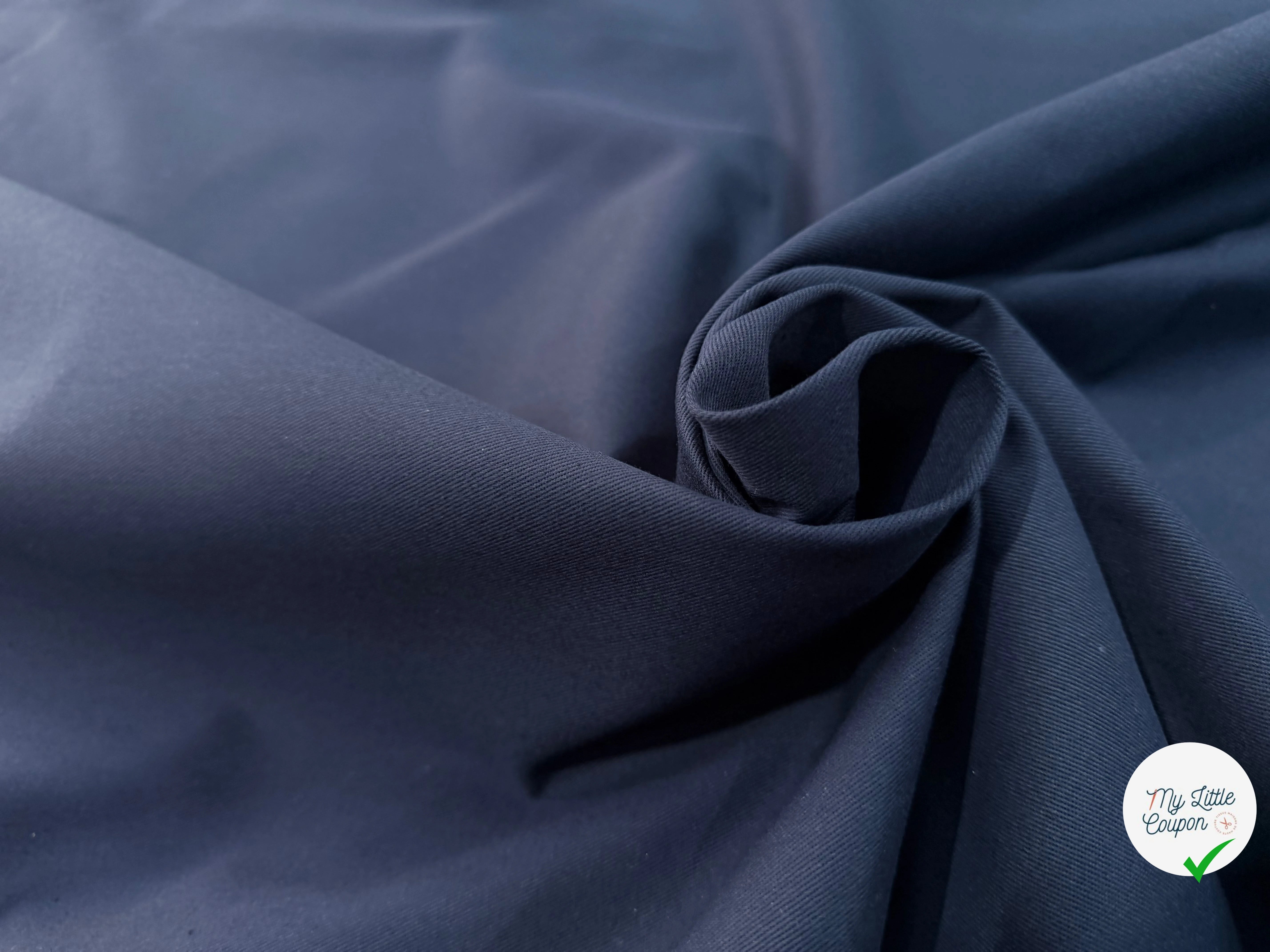 GABARDINE SERGÉE 100% COTON ENCRE 854 150 CM - My Little Coupon