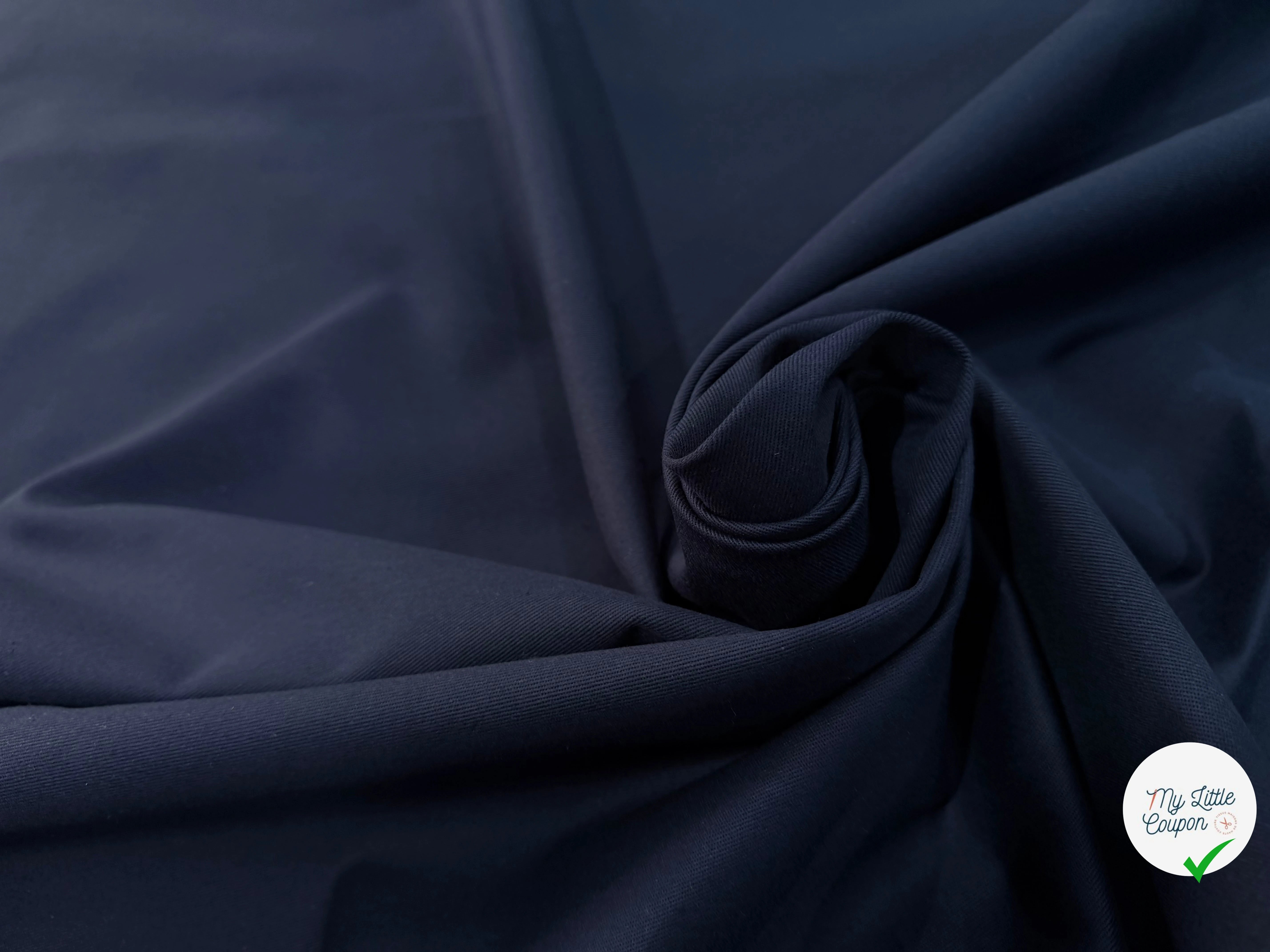 GABARDINE SERGÉE 100% COTON ENCRE 854 150 CM - My Little Coupon