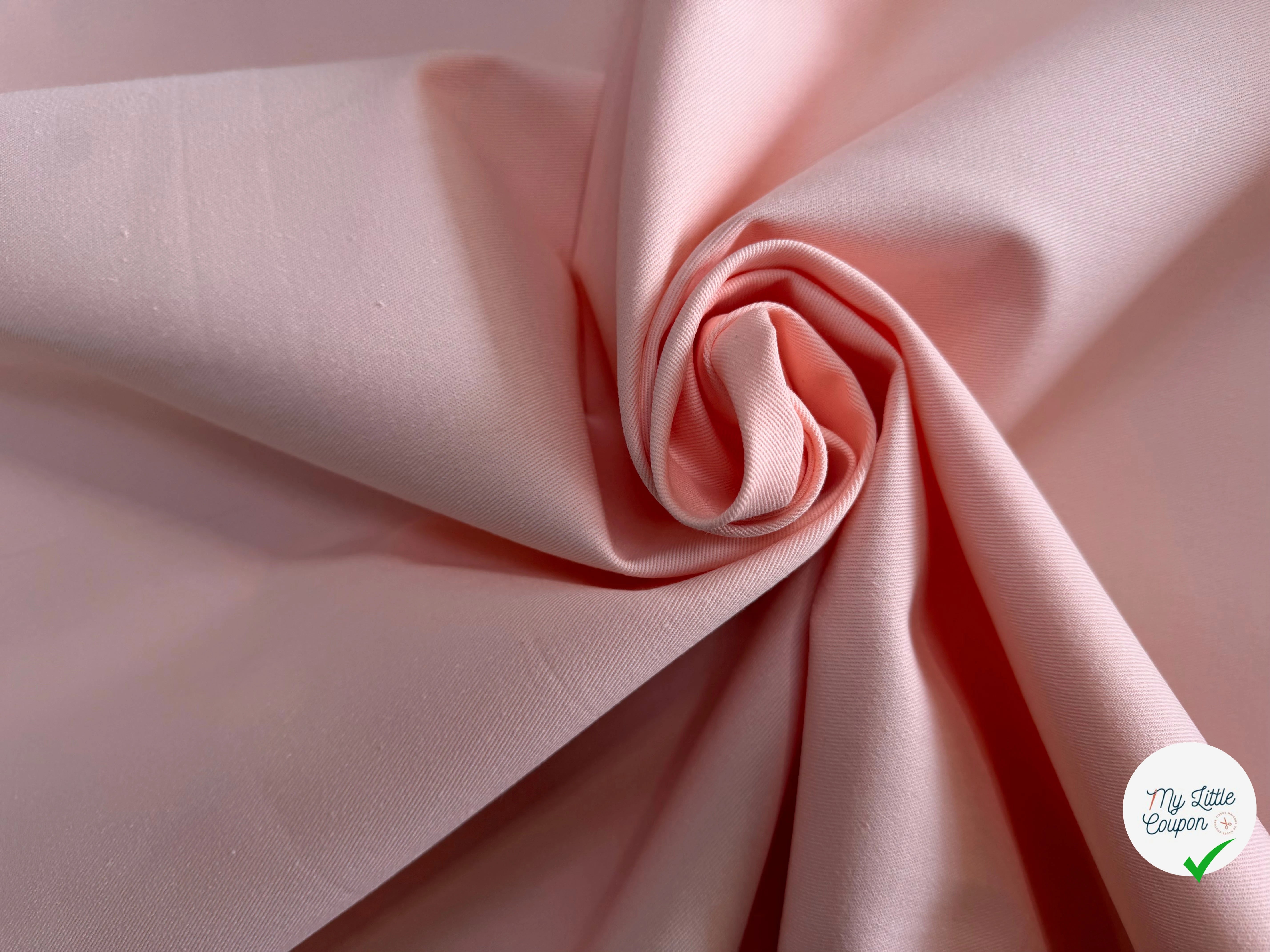 GABARDINE SERGÉE 100% COTON FLAMANT 847 150 CM - My Little Coupon