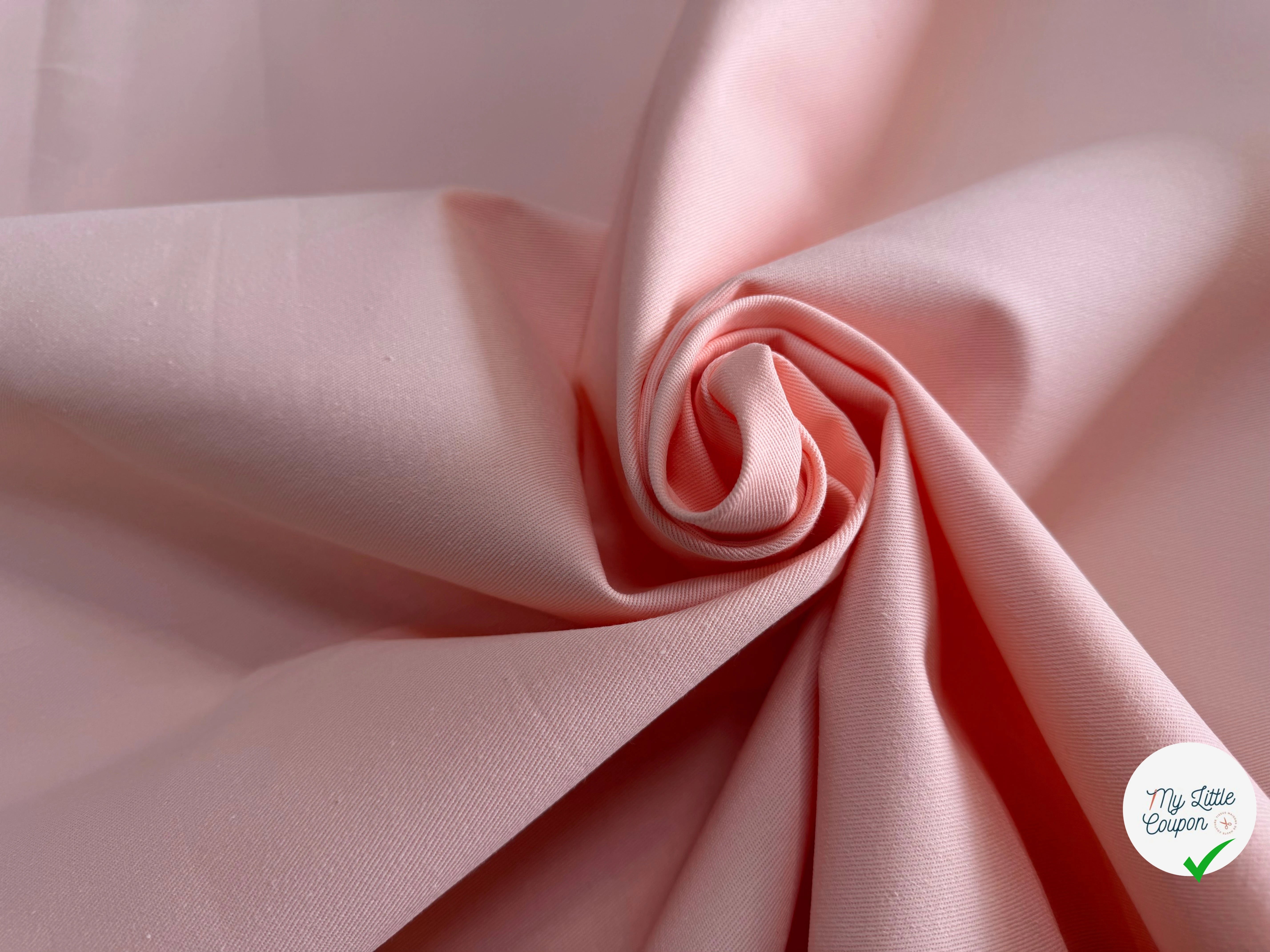 GABARDINE SERGÉE 100% COTON FLAMANT 847 150 CM - My Little Coupon