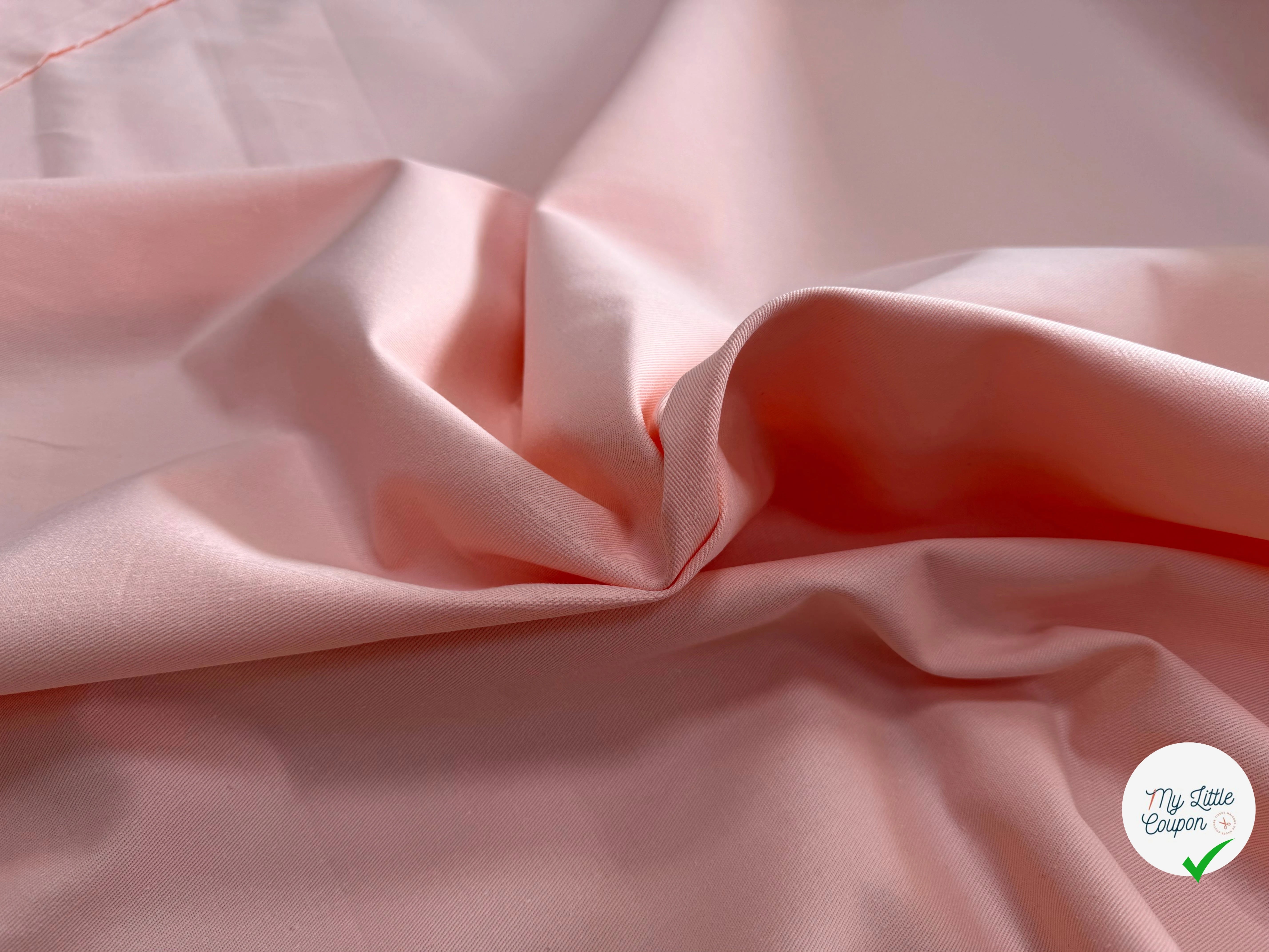 GABARDINE SERGÉE 100% COTON FLAMANT 847 150 CM - My Little Coupon