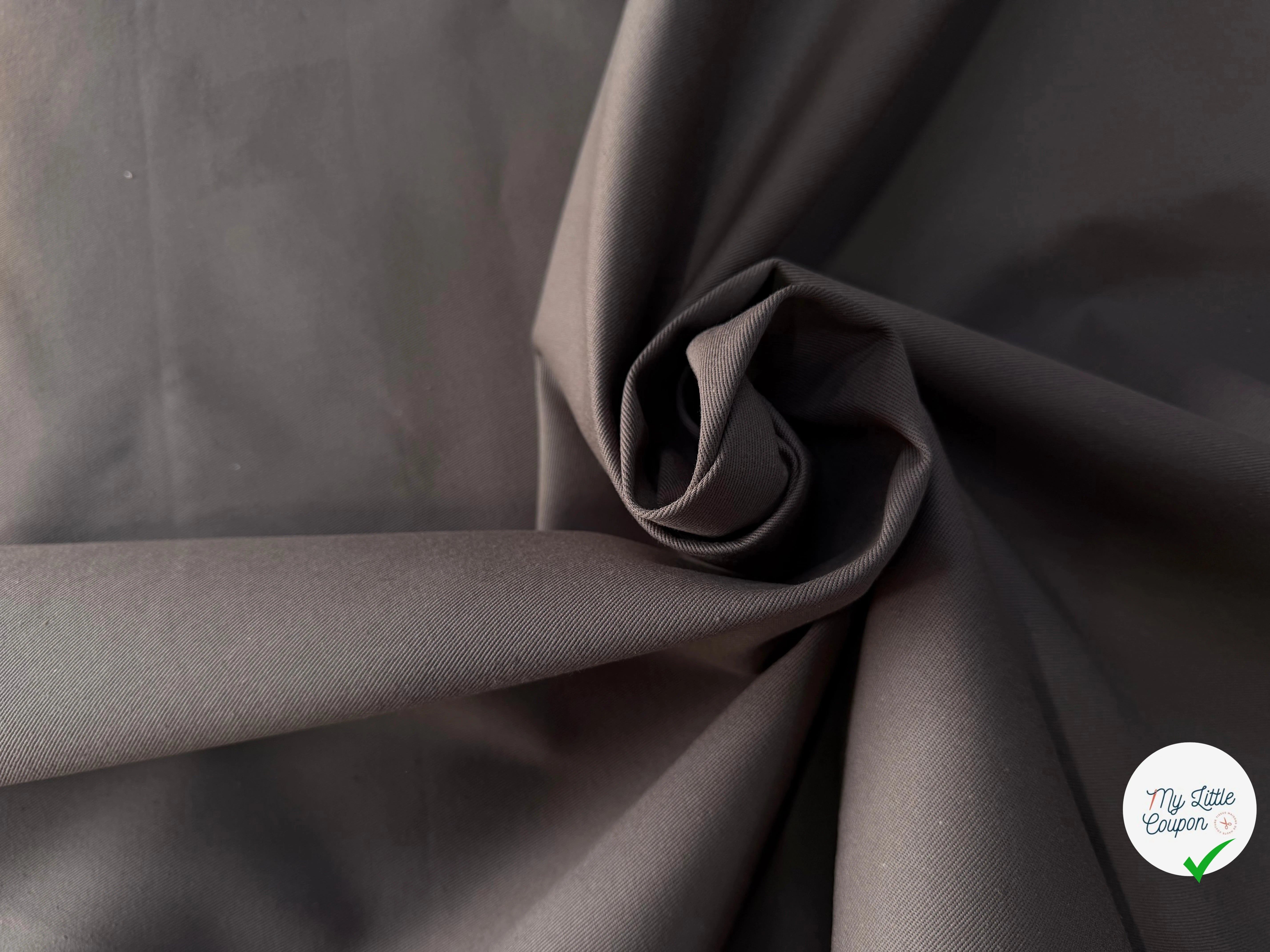 GABARDINE SERGÉE 100% COTON GASOIL 840 150 CM - My Little Coupon