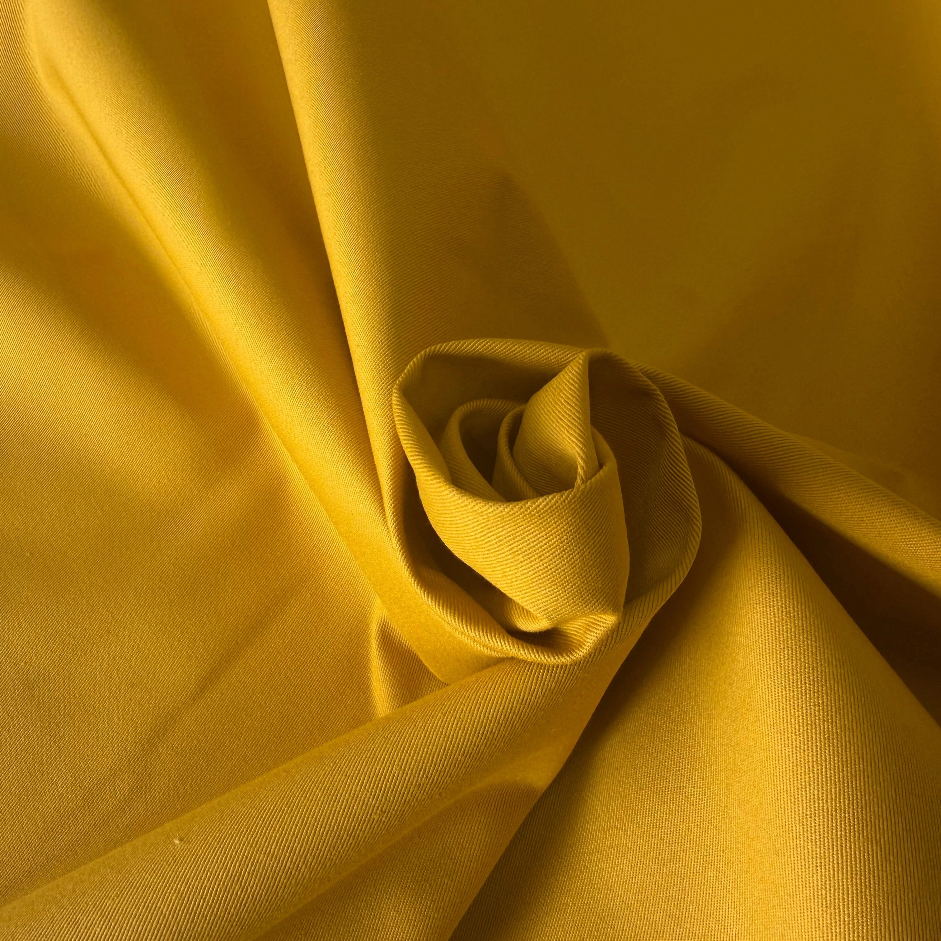 GABARDINE SERGÉE 100% COTON MOUTARDE 841 150 CM - My Little Coupon