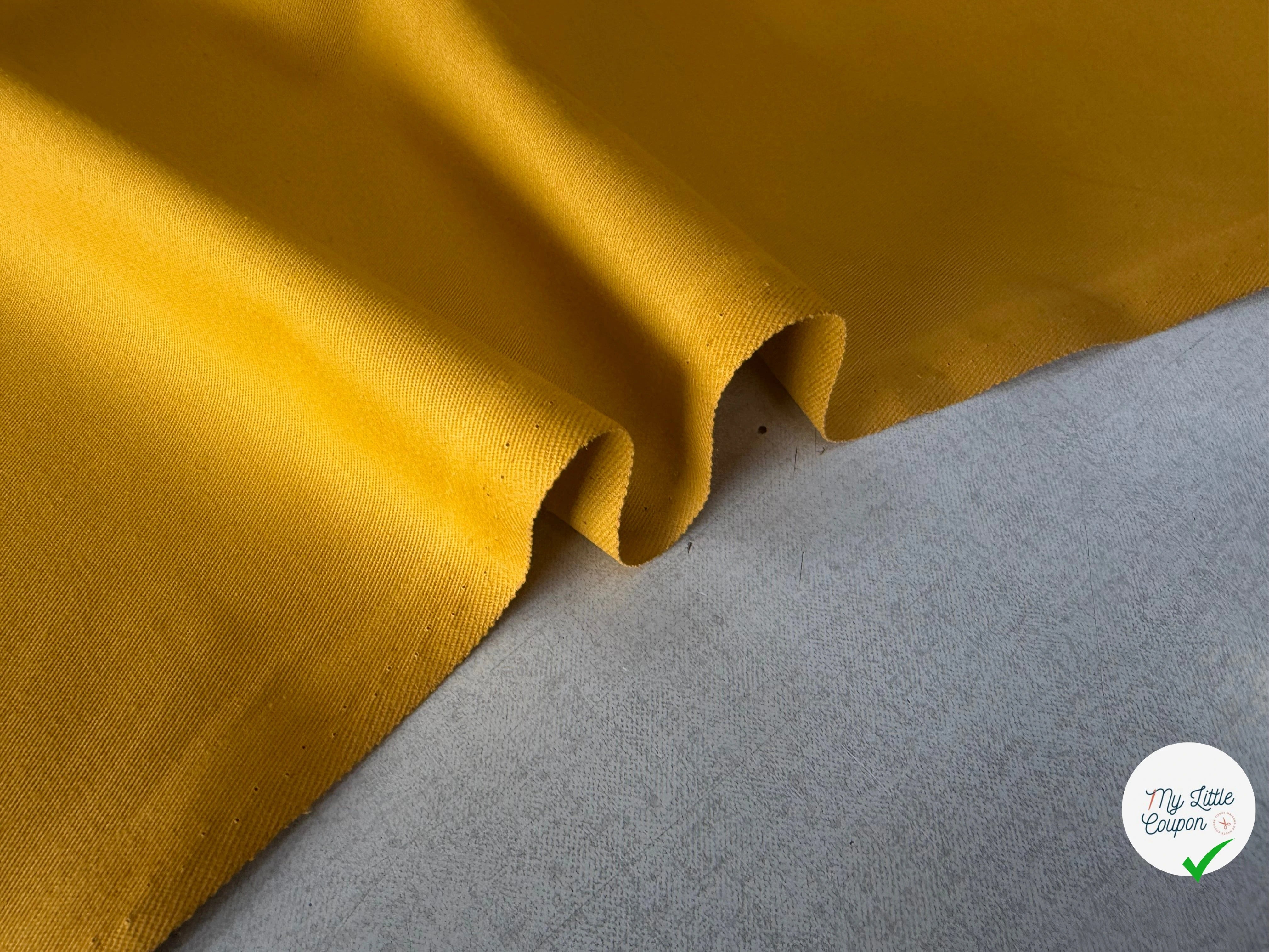 GABARDINE SERGÉE 100% COTON MOUTARDE 841 150 CM - My Little Coupon