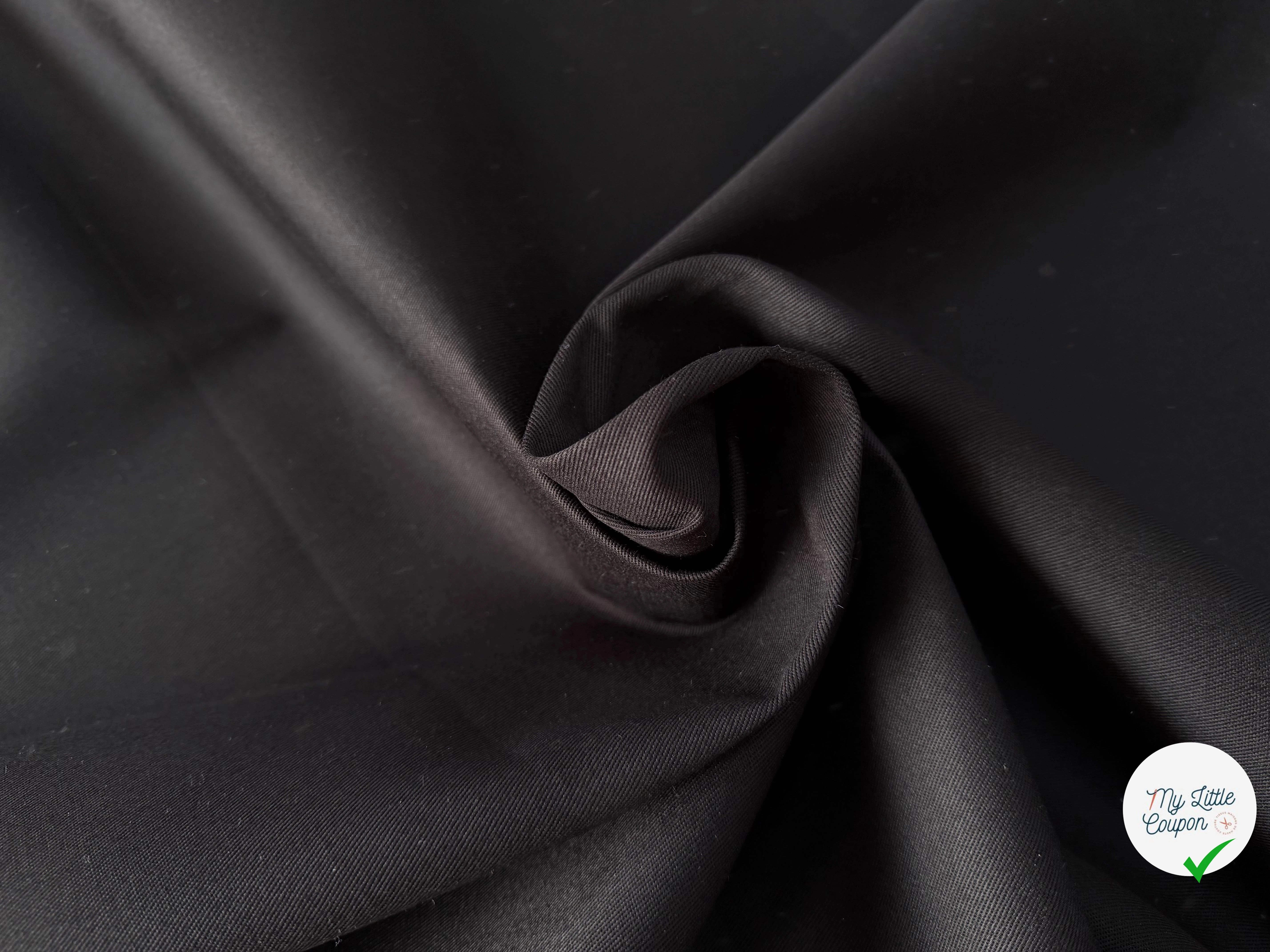GABARDINE SERGÉE 100% COTON NOIR 803 150 CM - My Little Coupon