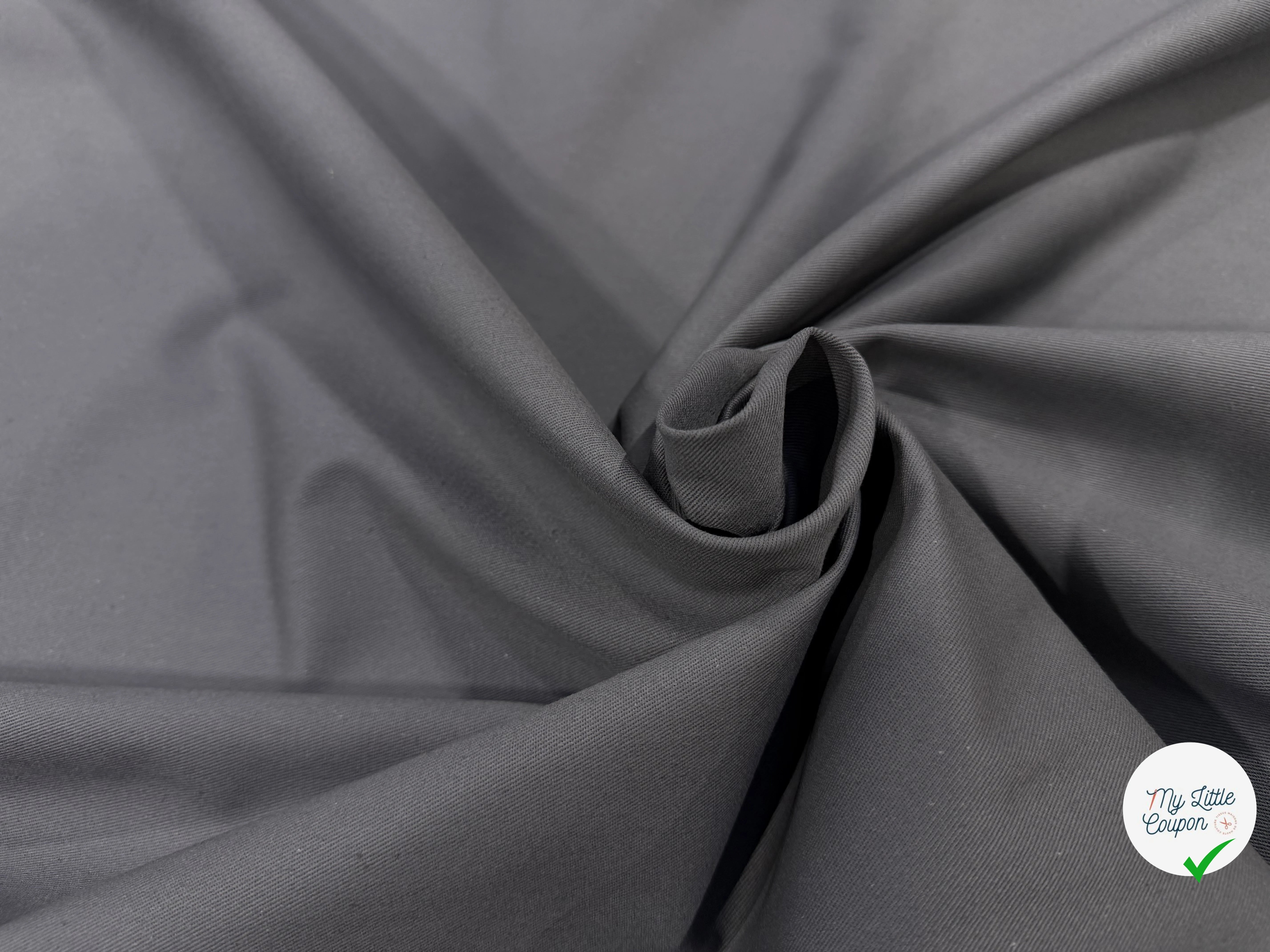 GABARDINE SERGÉE CARBONE 858 150 CM - My Little Coupon
