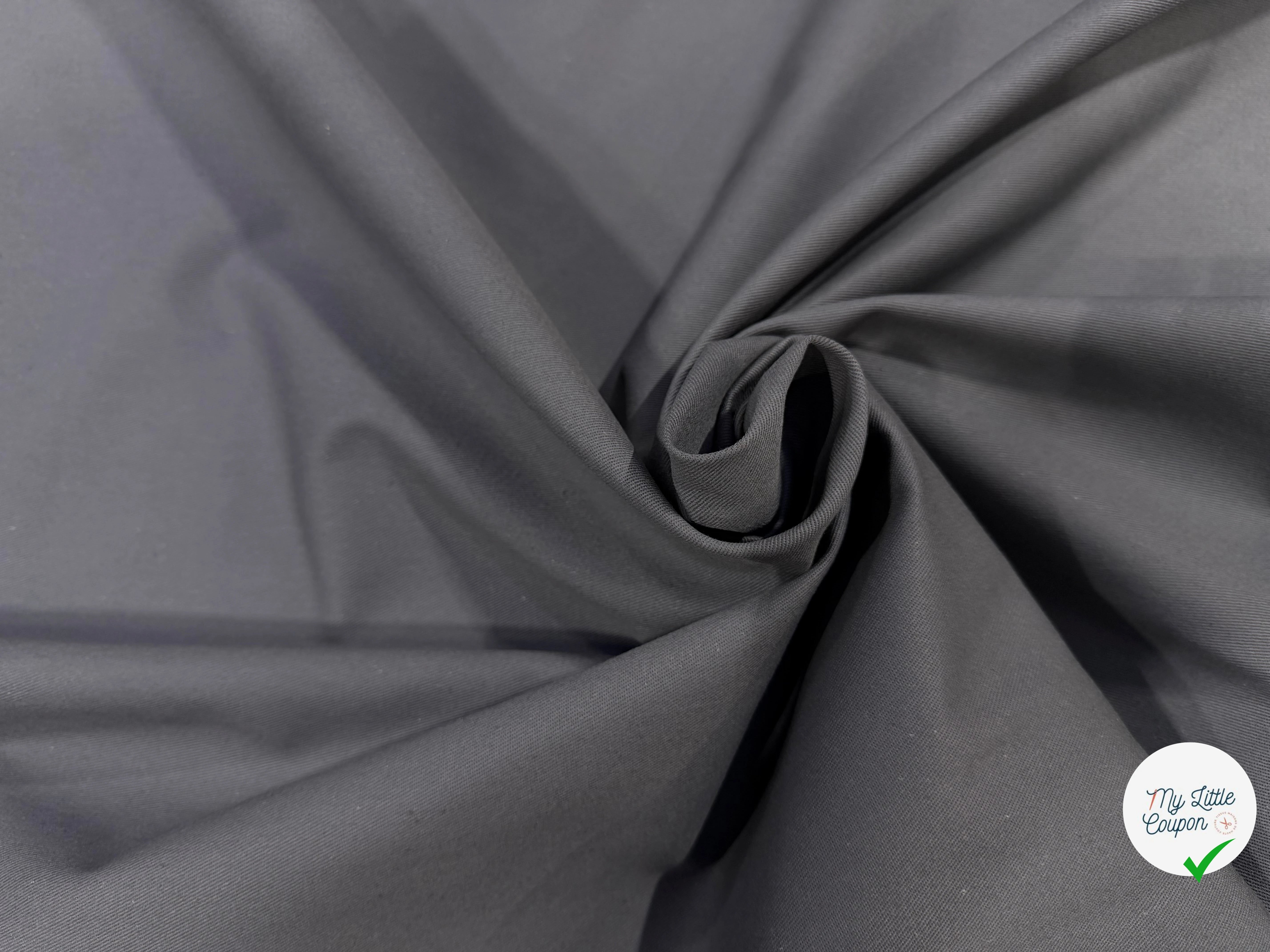 GABARDINE SERGÉE CARBONE 858 150 CM - My Little Coupon