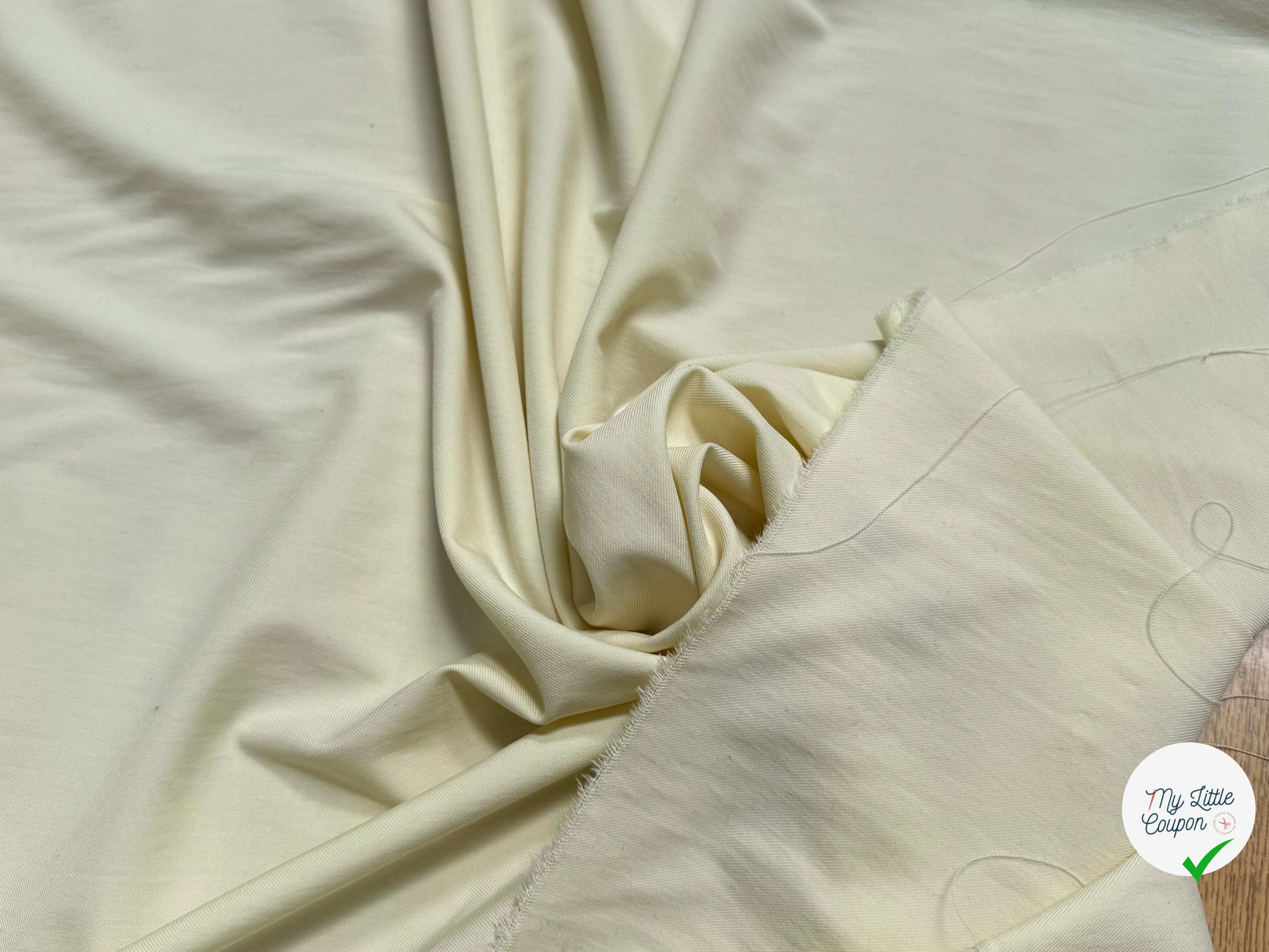 GABARDINE SERGÉE POLYLAINE BEURRE TENUE SOYEUX - My Little Coupon