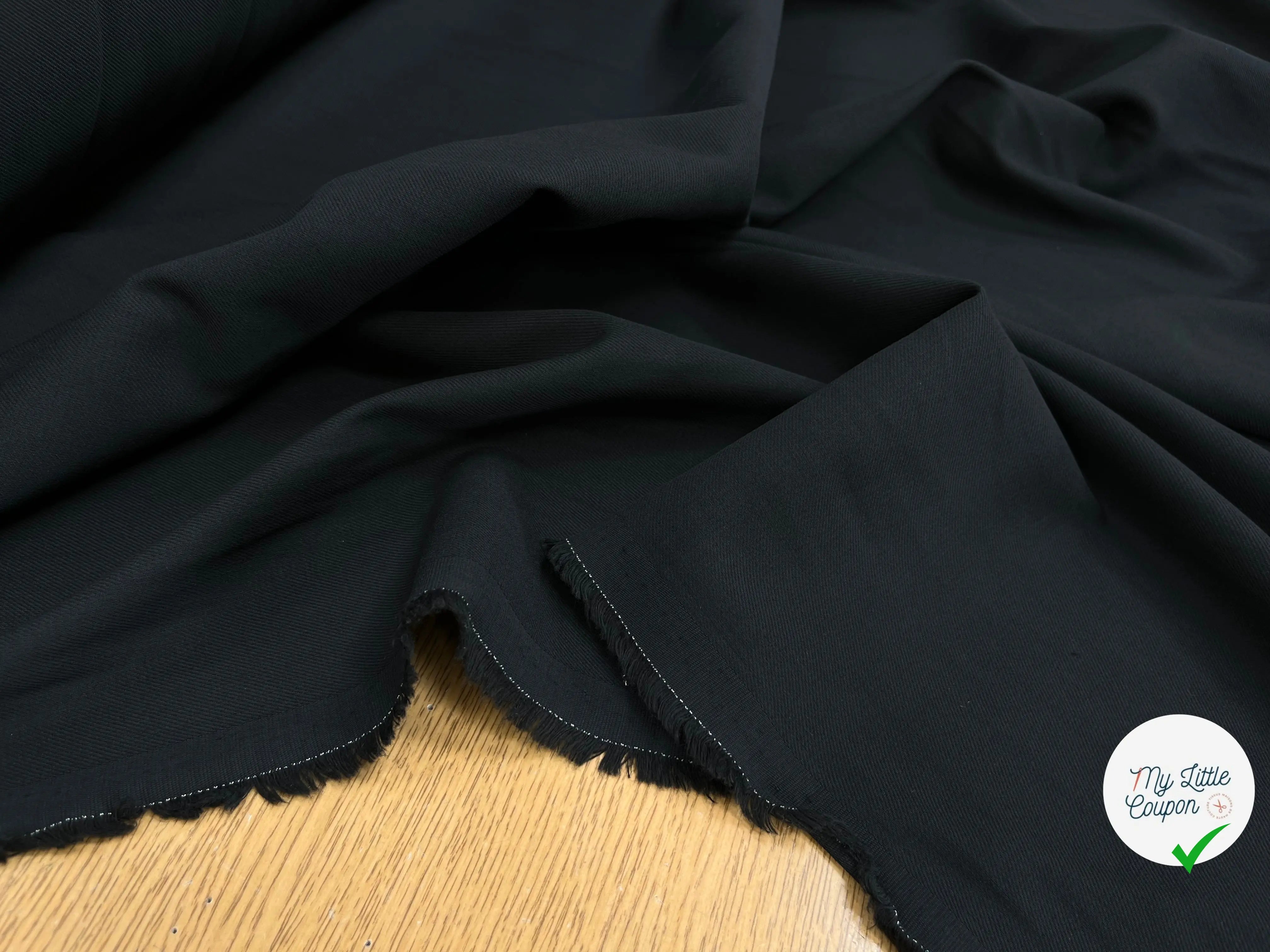 GABARDINE SOFT DE COTON NOIR - My Little Coupon