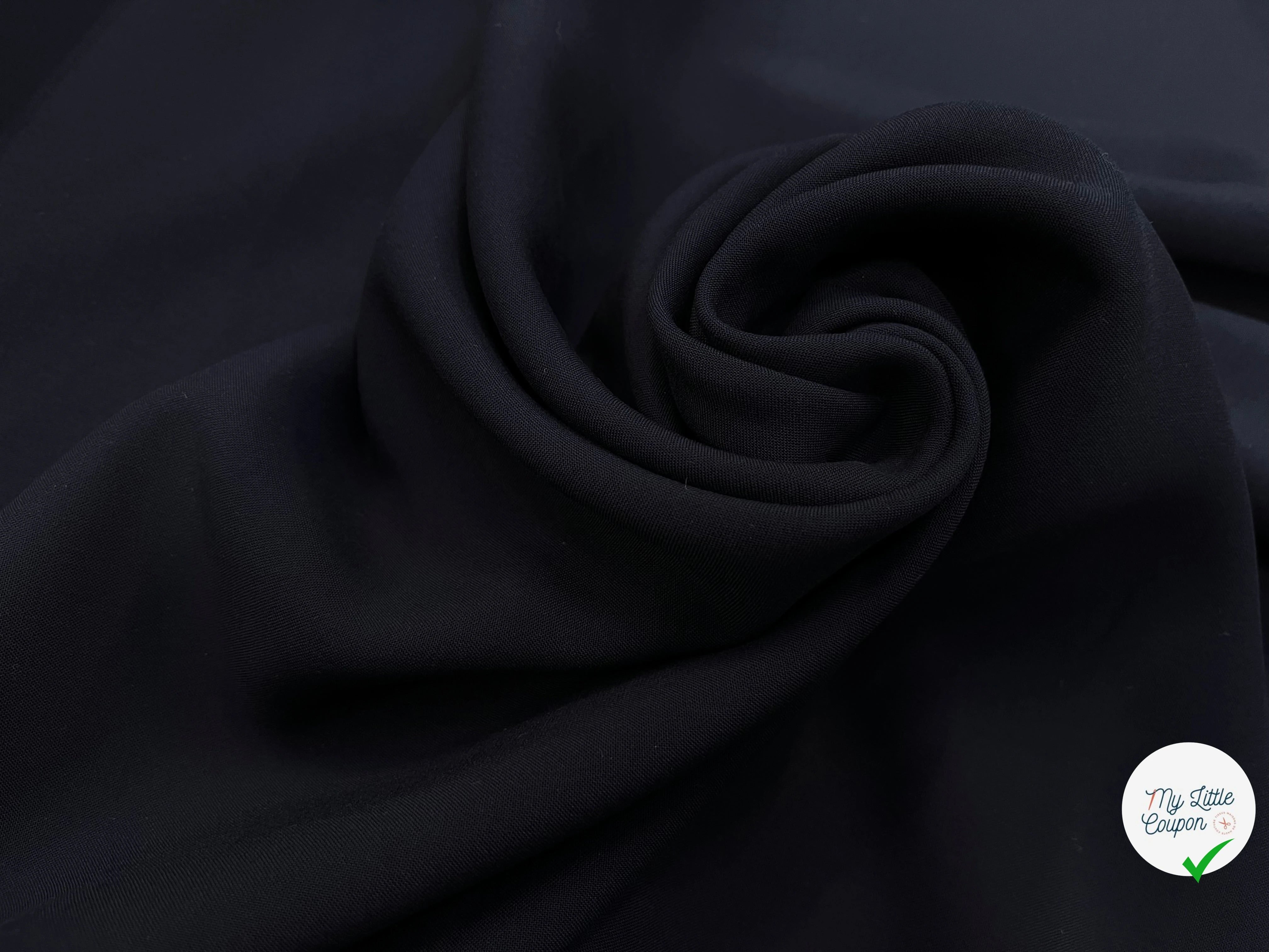 GABARDINE SOUPLE DOUBLE ÉTOFFE BLEU OCÉAN - My Little Coupon