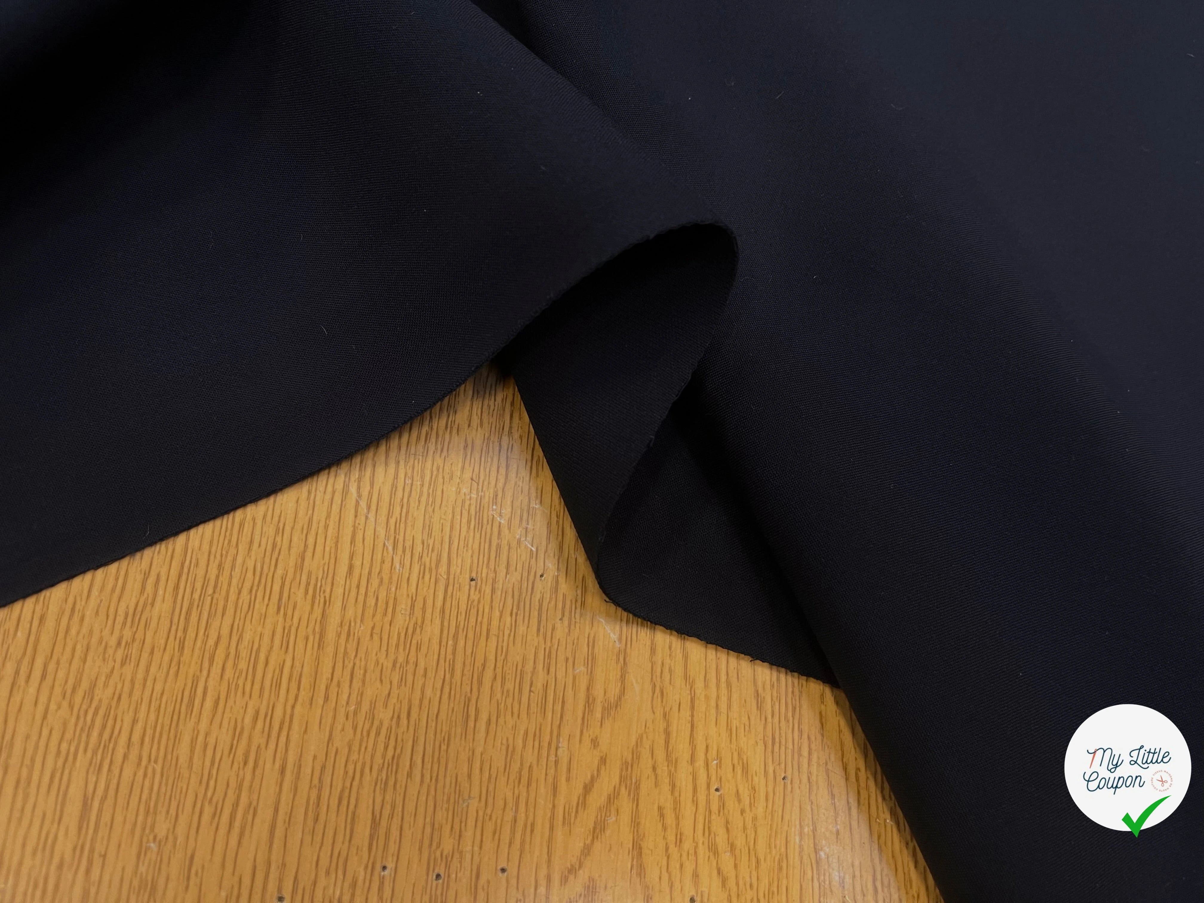 GABARDINE SOUPLE DOUBLE ÉTOFFE BLEU OCÉAN - My Little Coupon