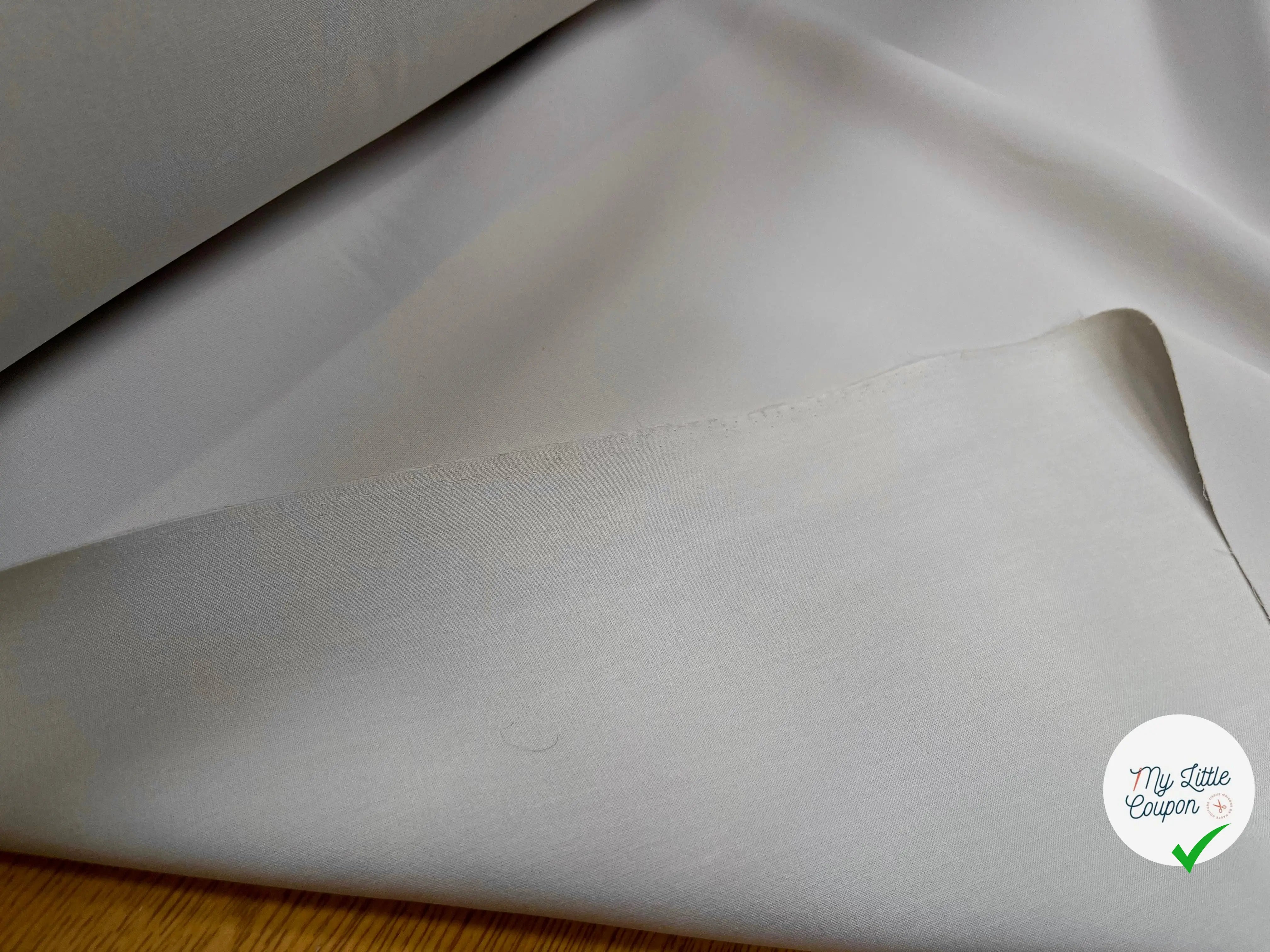 GABARDINE SOUPLE DOUBLE ETOFFE DIRTY WHITE - My Little Coupon