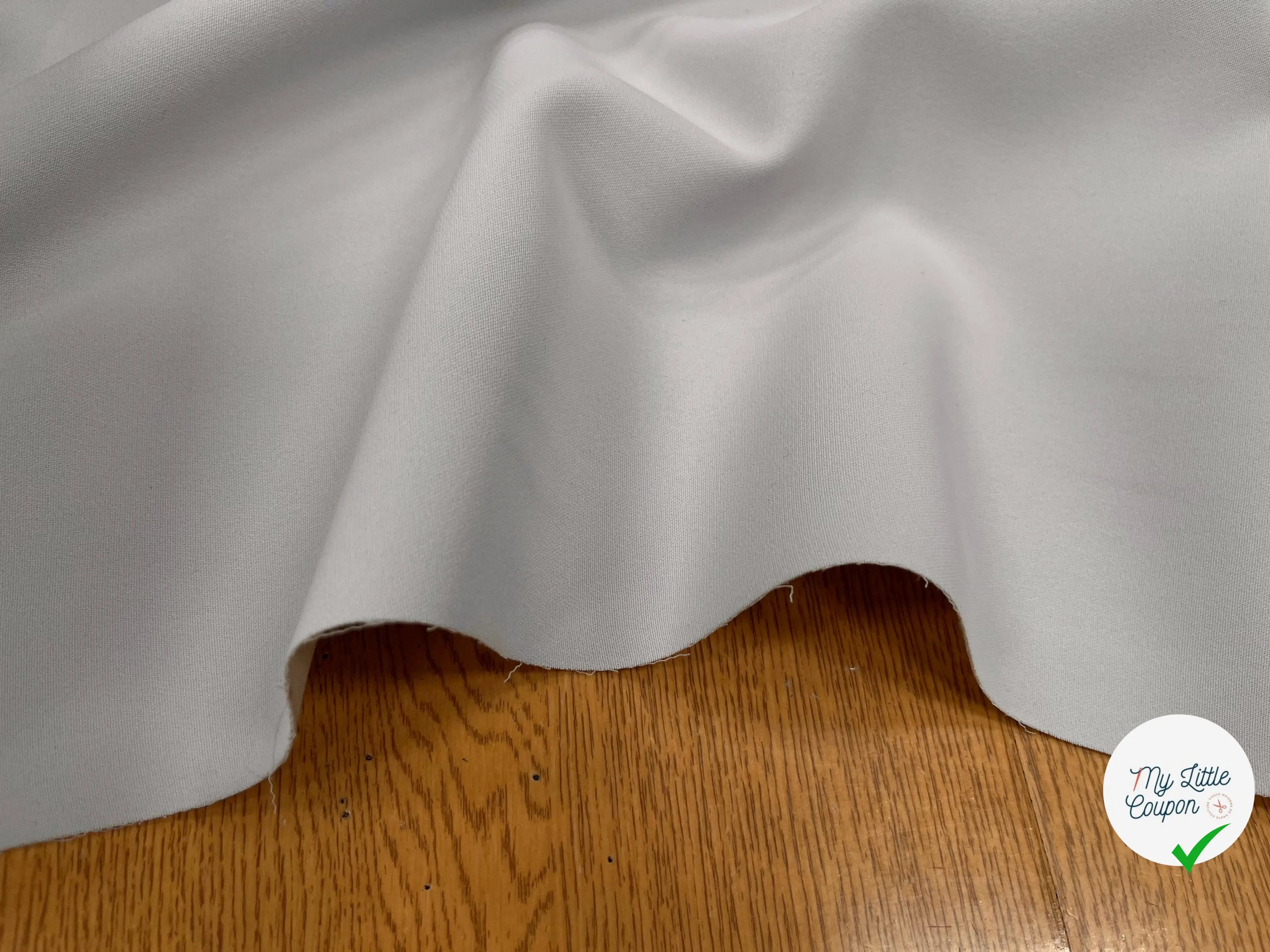 GABARDINE SOUPLE DOUBLE ETOFFE DIRTY WHITE - My Little Coupon