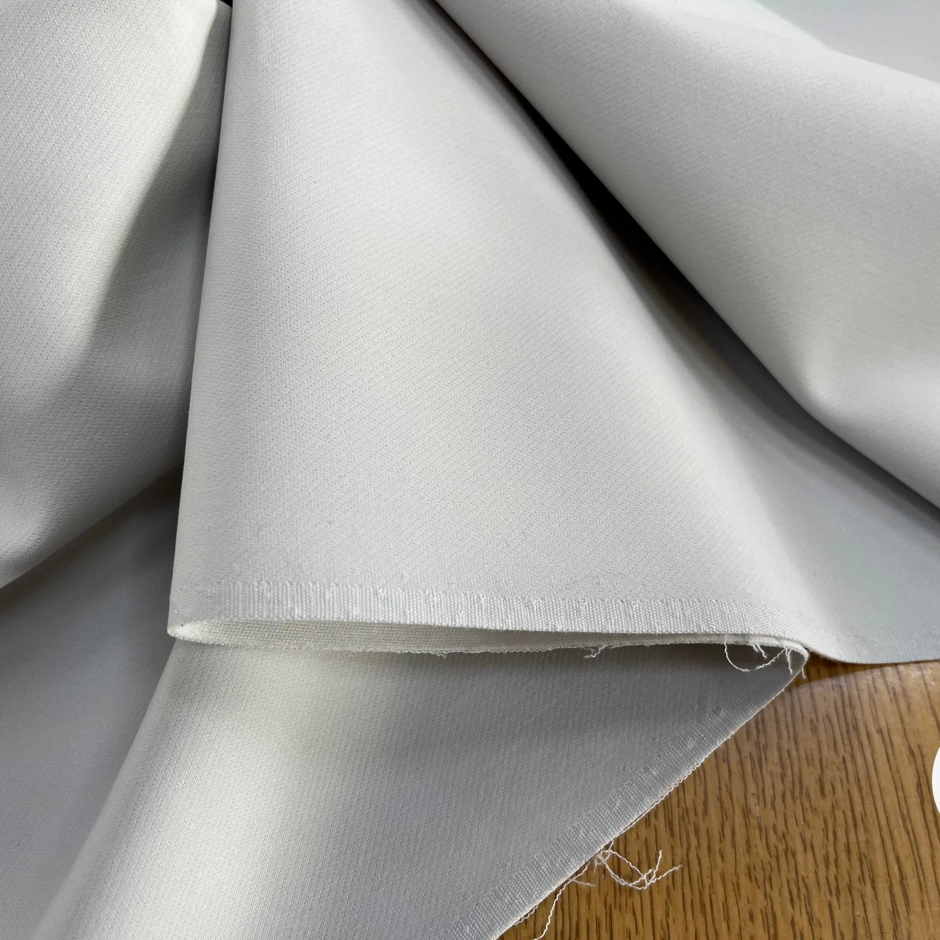 GABARDINE SOUPLE DOUBLE FACE BLANC CASSÉ & BEIGE - My Little Coupon