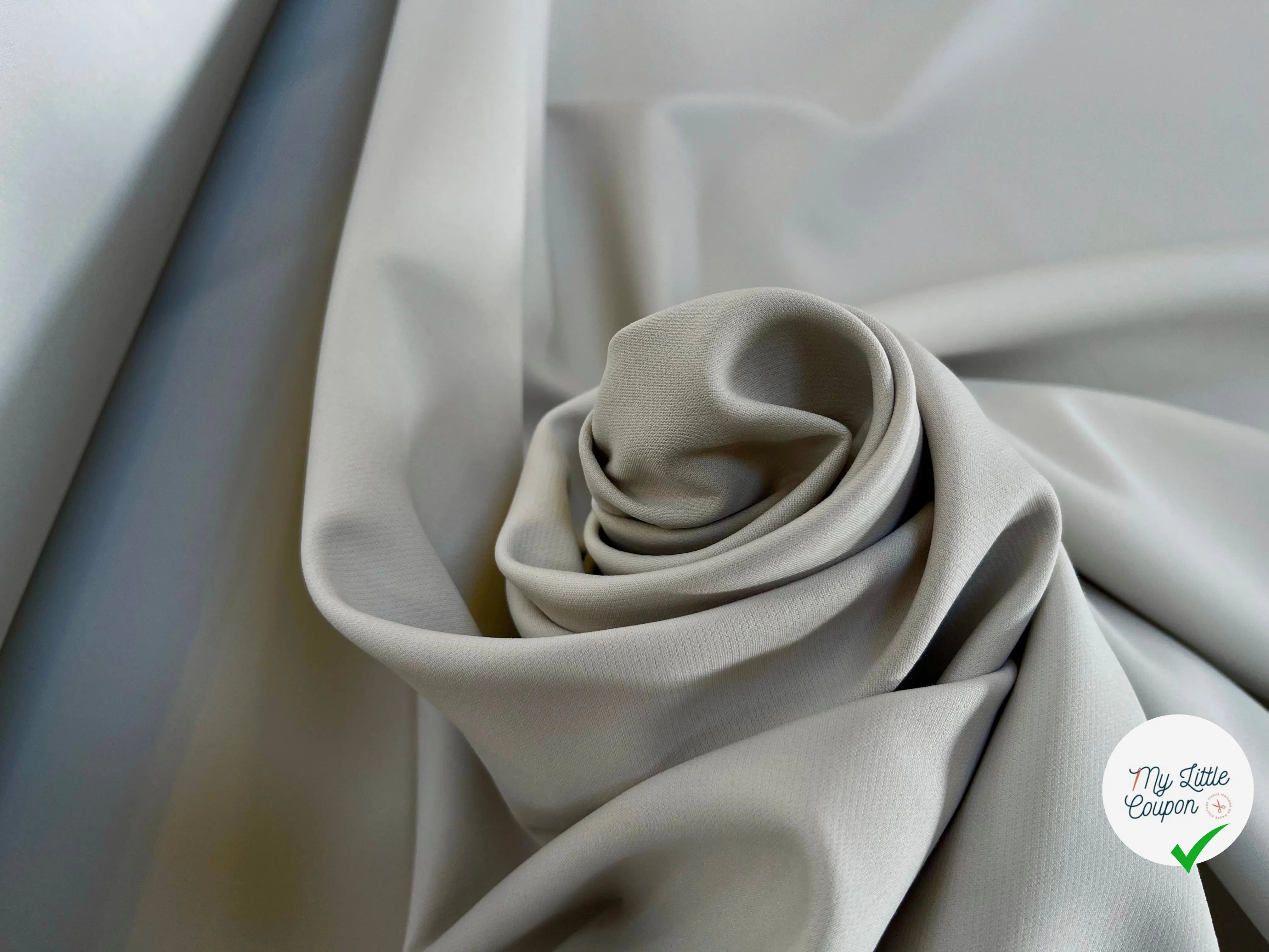 GABARDINE SOUPLE DOUBLE FACE BLANC CASSÉ & BEIGE - My Little Coupon