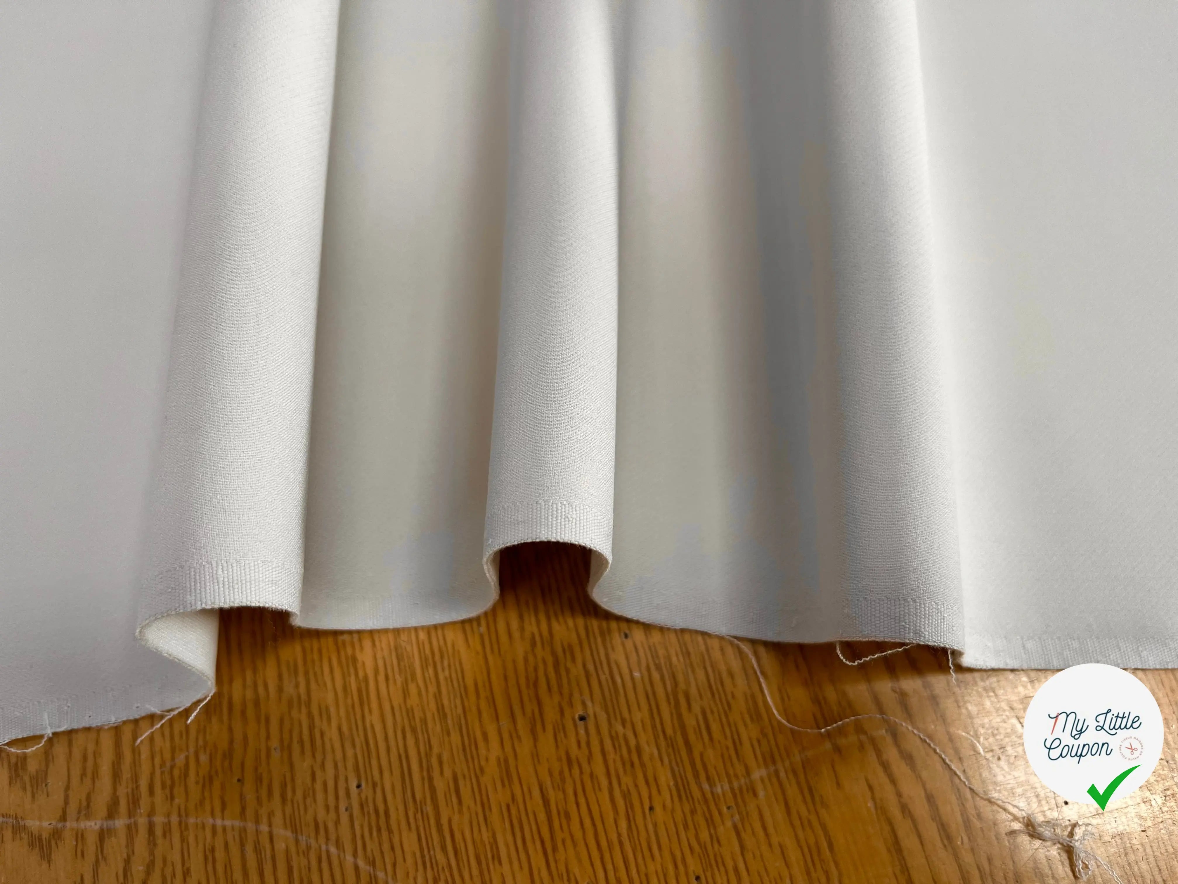 GABARDINE SOUPLE DOUBLE FACE BLANC CASSÉ & BEIGE - My Little Coupon