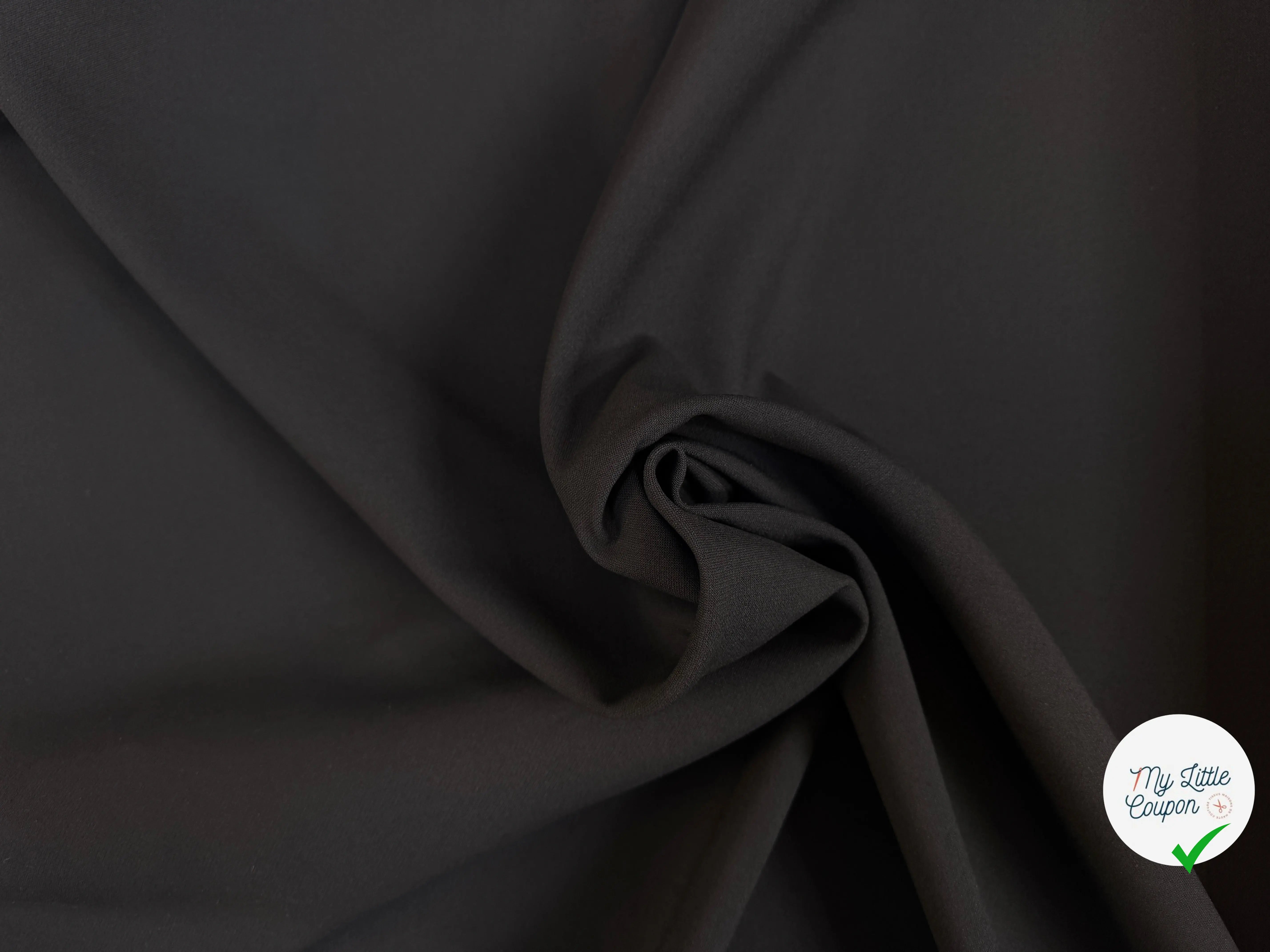 GABARDINE SOUPLE NOIR PROFOND RIOPELE - My Little Coupon