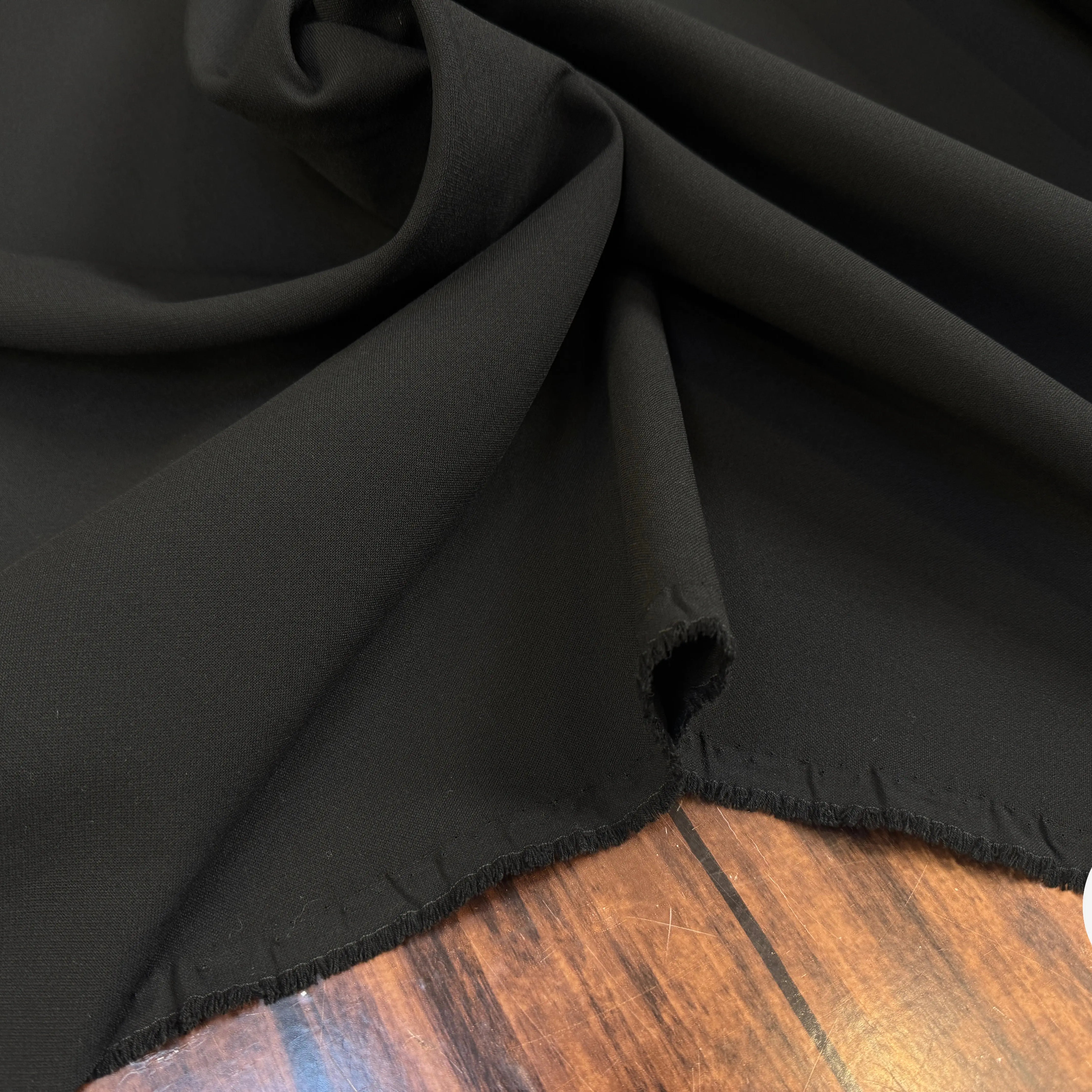 GABARDINE SOUPLE NOIR PROFOND RIOPELE - My Little Coupon