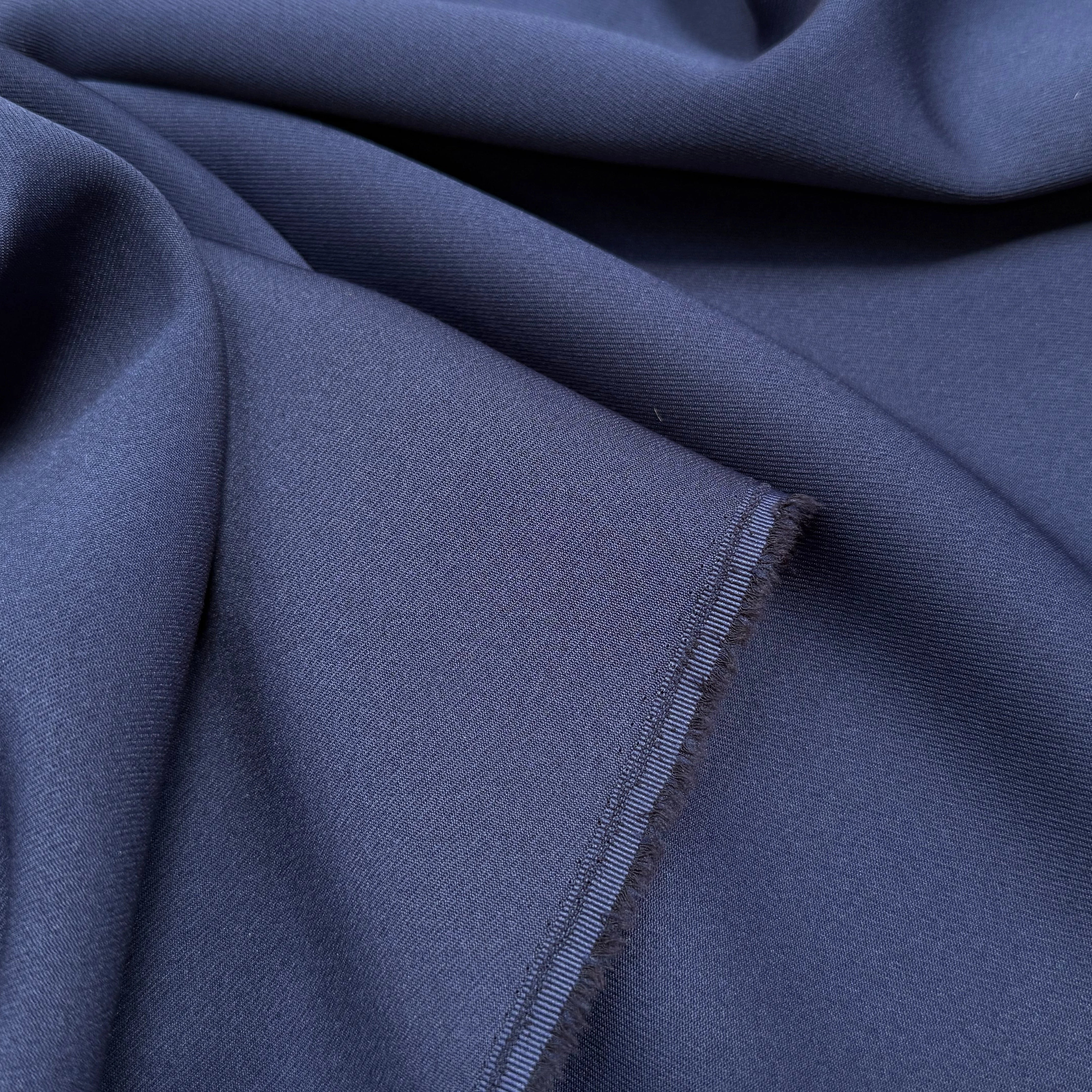 GABARDINE SOUPLE SERGÉE STRETCH BEAU TOMBÉ BLEU NUIT JAPAN - My Little Coupon