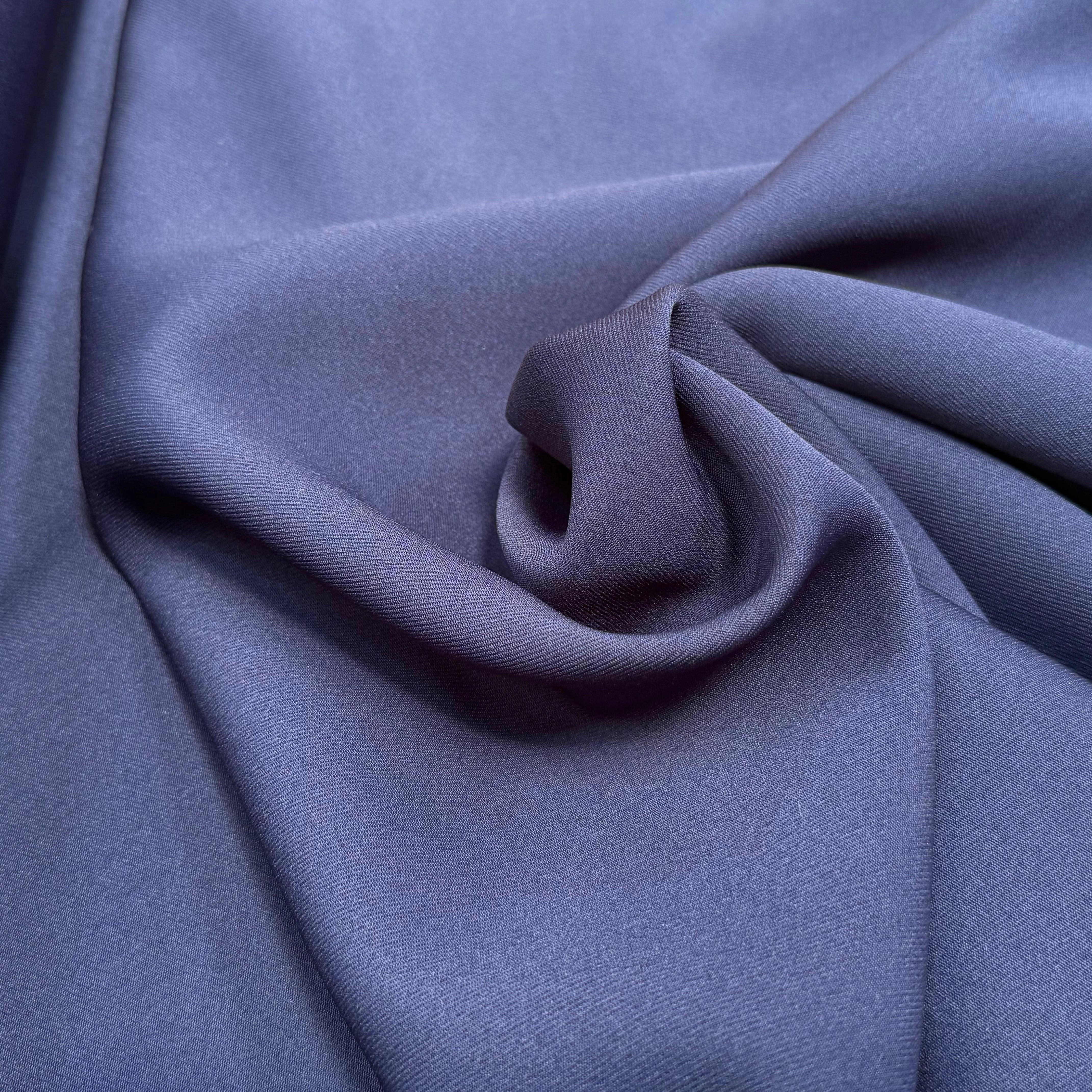 GABARDINE SOUPLE SERGÉE STRETCH BEAU TOMBÉ BLEU NUIT JAPAN - My Little Coupon