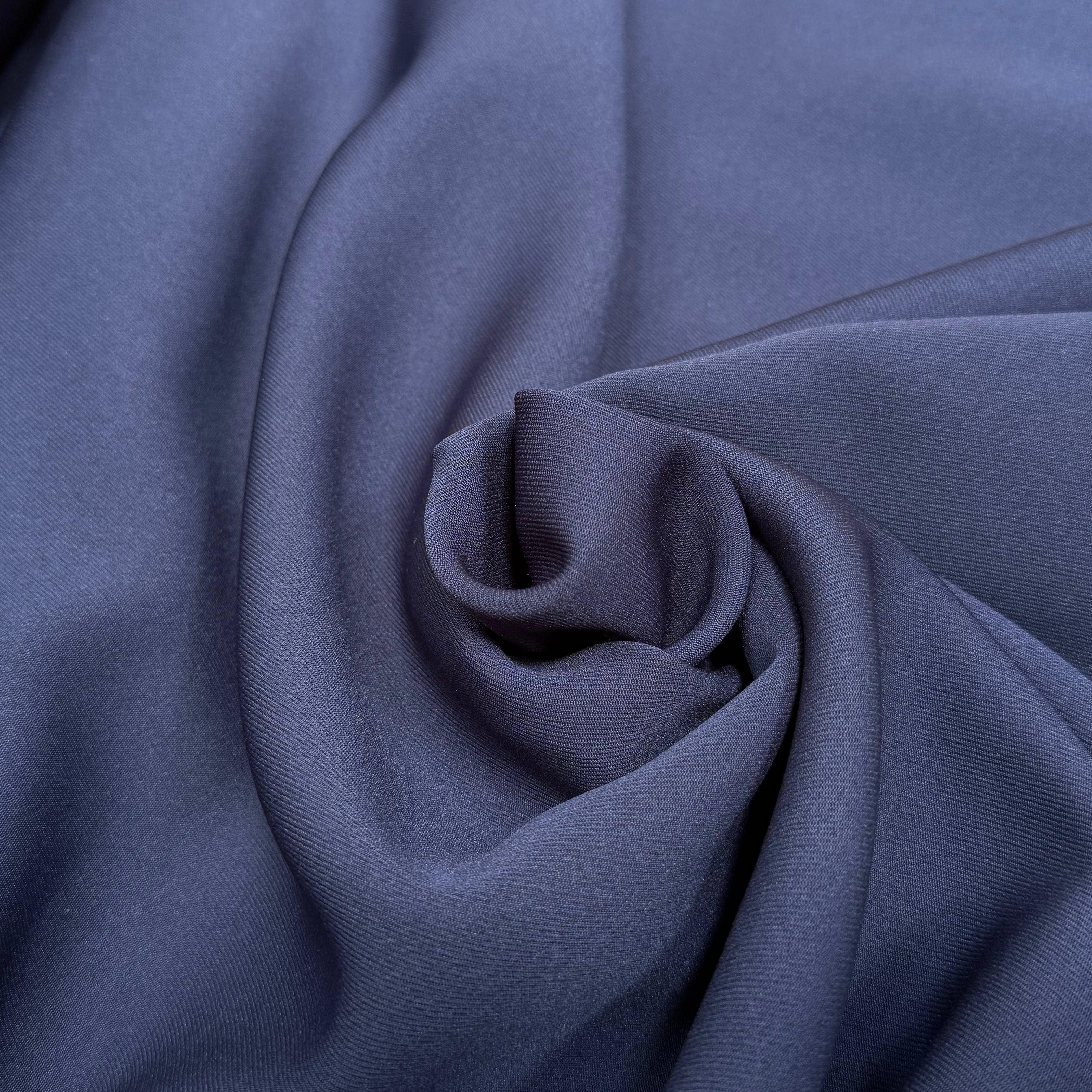 GABARDINE SOUPLE SERGÉE STRETCH BEAU TOMBÉ BLEU NUIT JAPAN - My Little Coupon