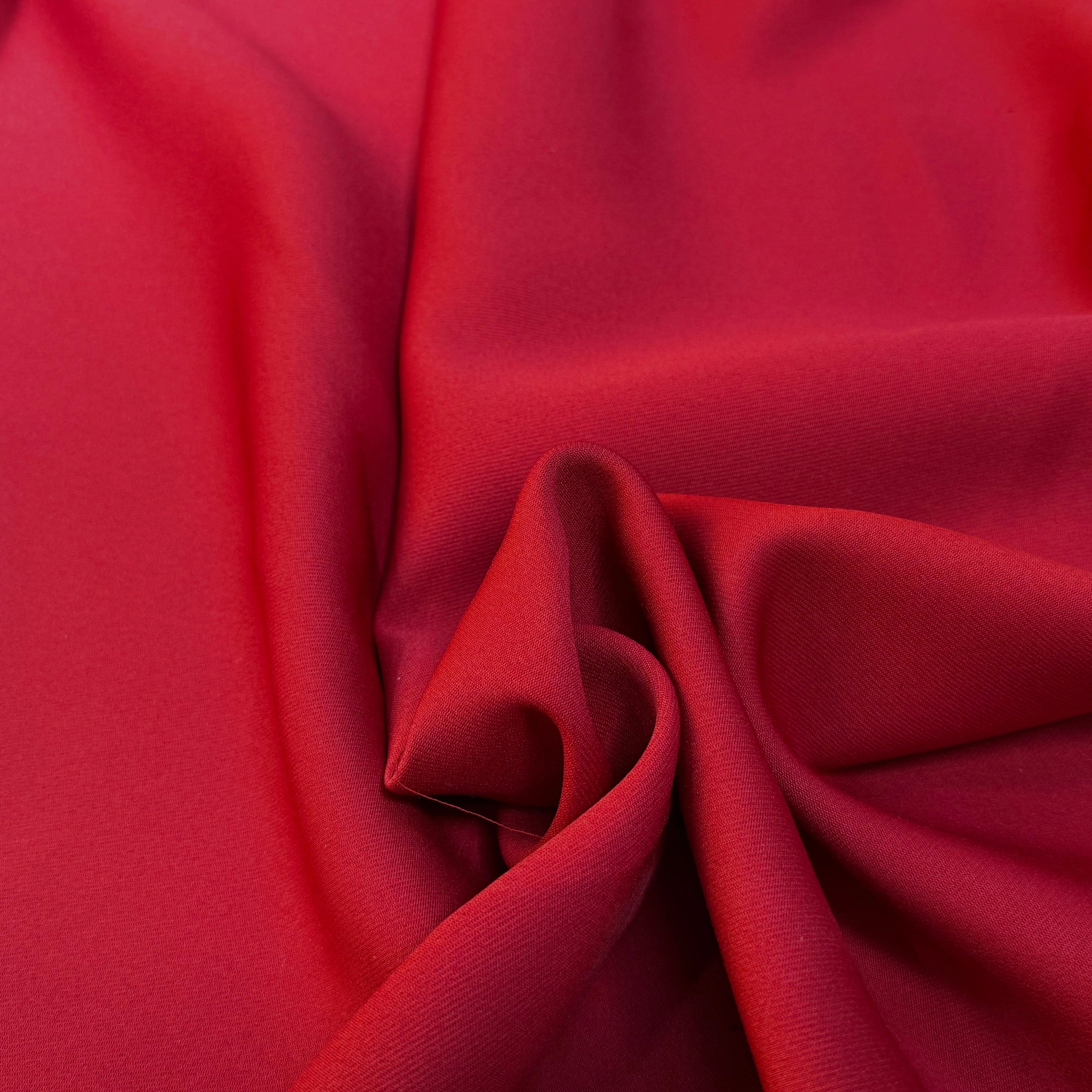 GABARDINE SOUPLE SERGÉE STRETCH BEAU TOMBÉ ROUGE RUBY JAPAN - My Little Coupon
