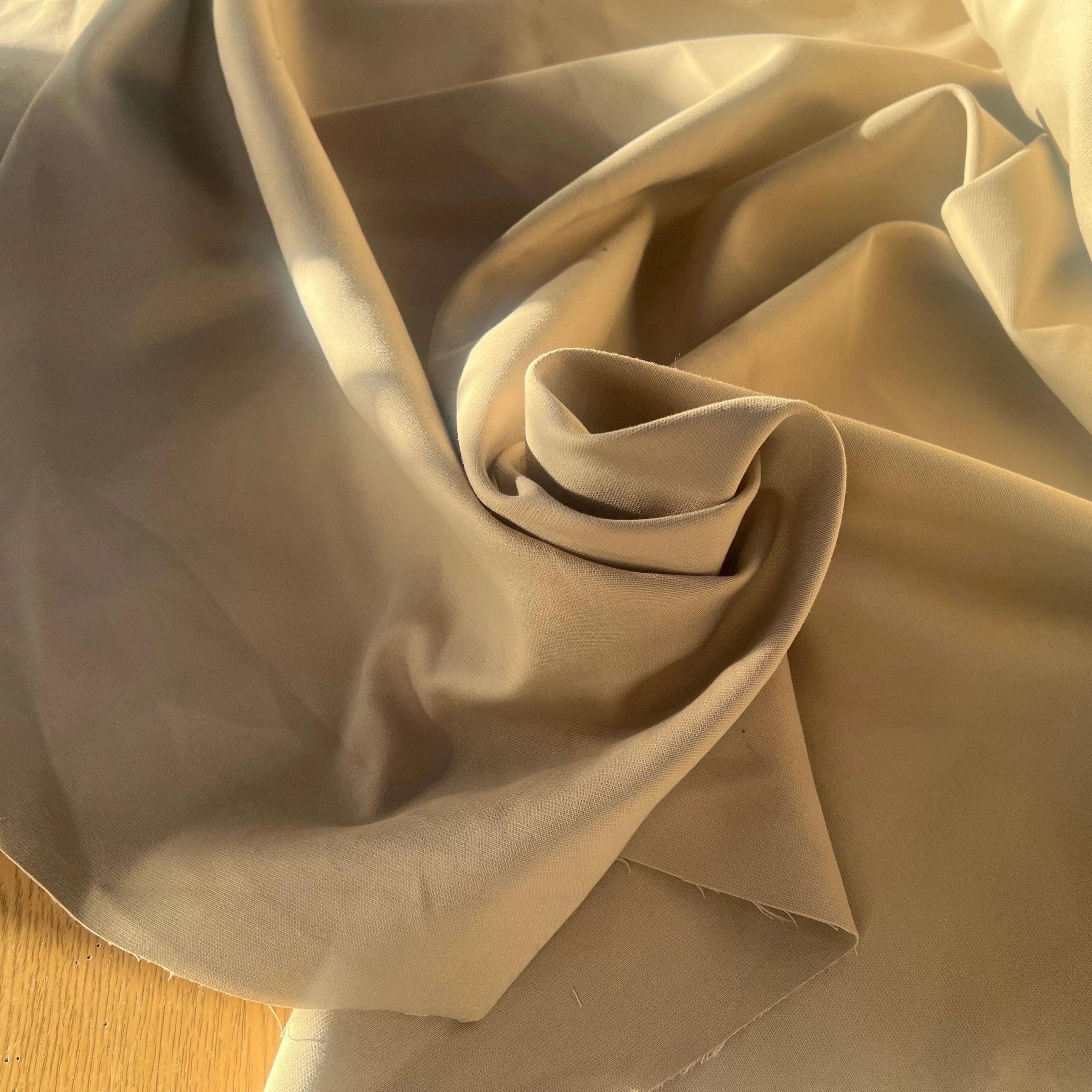 GABARDINE STRETCH BEIGE POLYAMIDE COTON - My Little Coupon