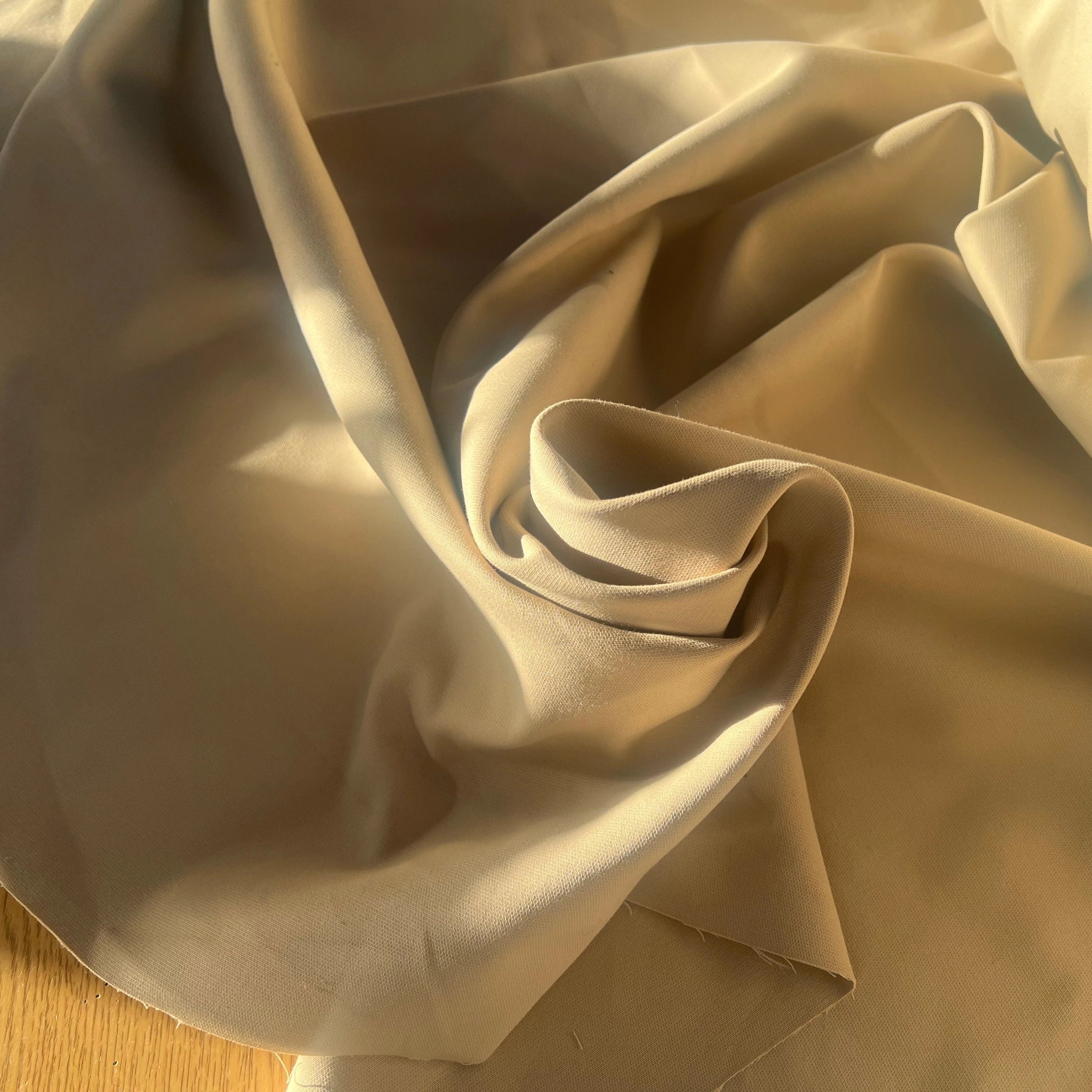 GABARDINE STRETCH BEIGE POLYAMIDE COTON - My Little Coupon