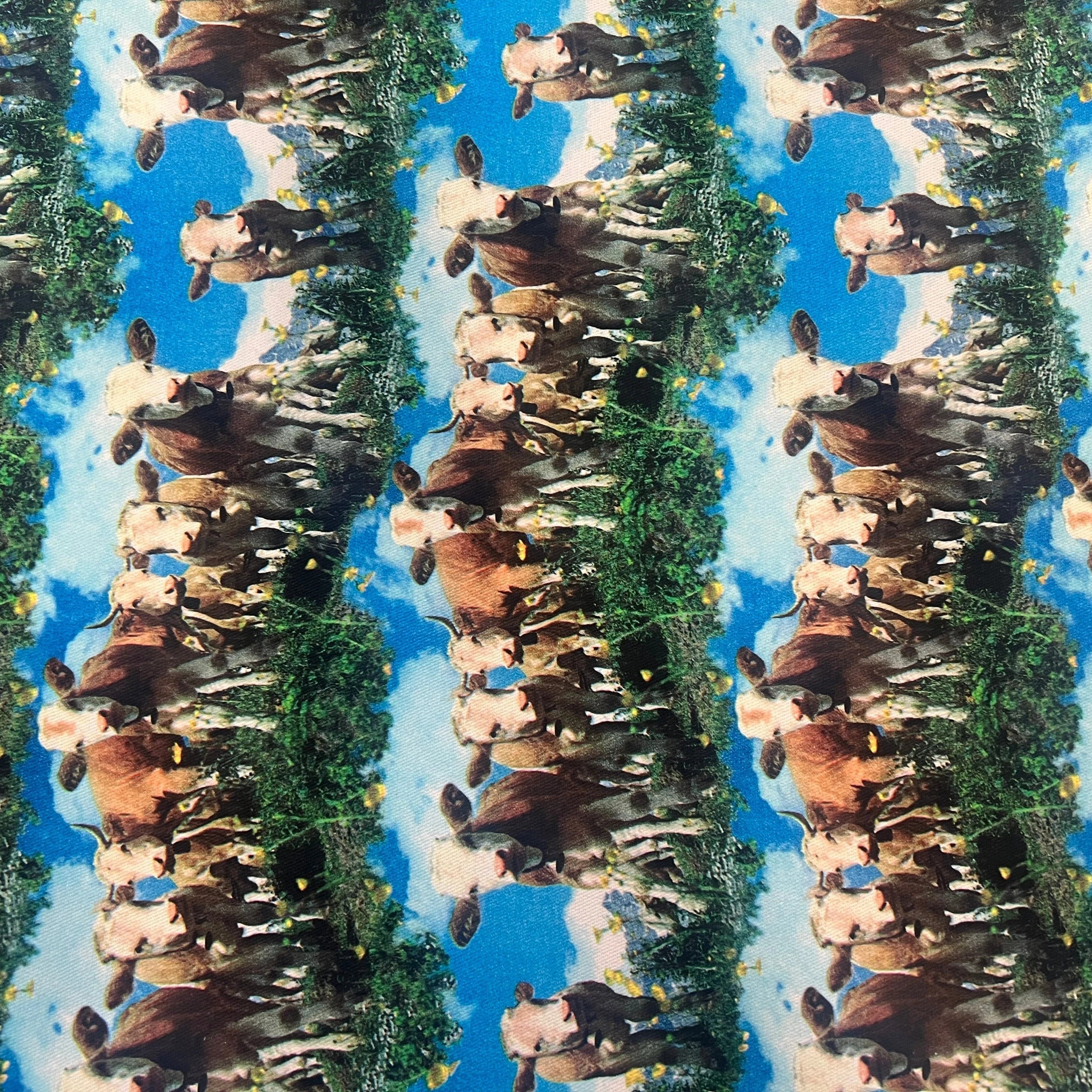 GABARDINE STRETCH MOTIF VACHES - My Little Coupon