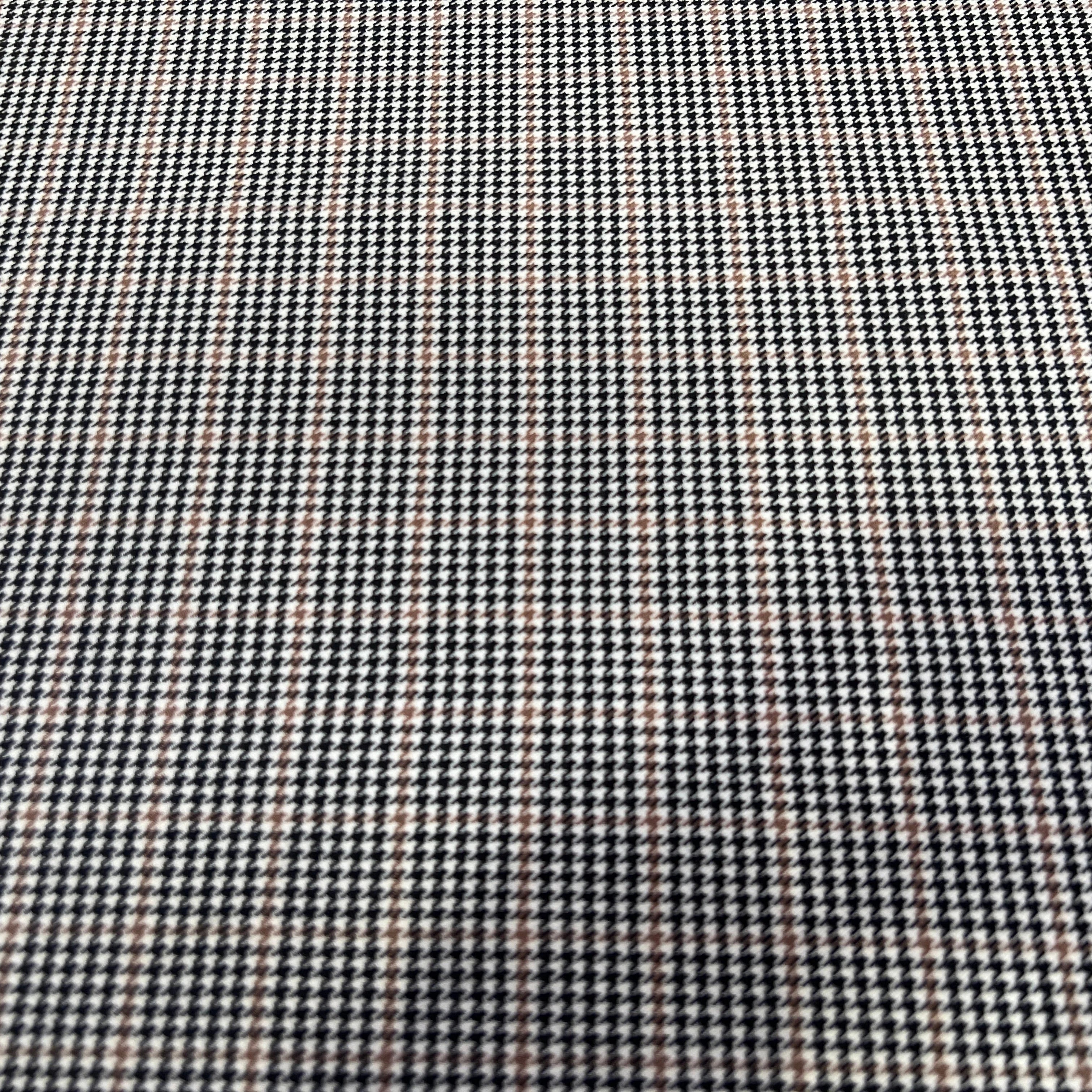 GABARDINE STRETCH POLYCOTON PIED DE POULE - My Little Coupon