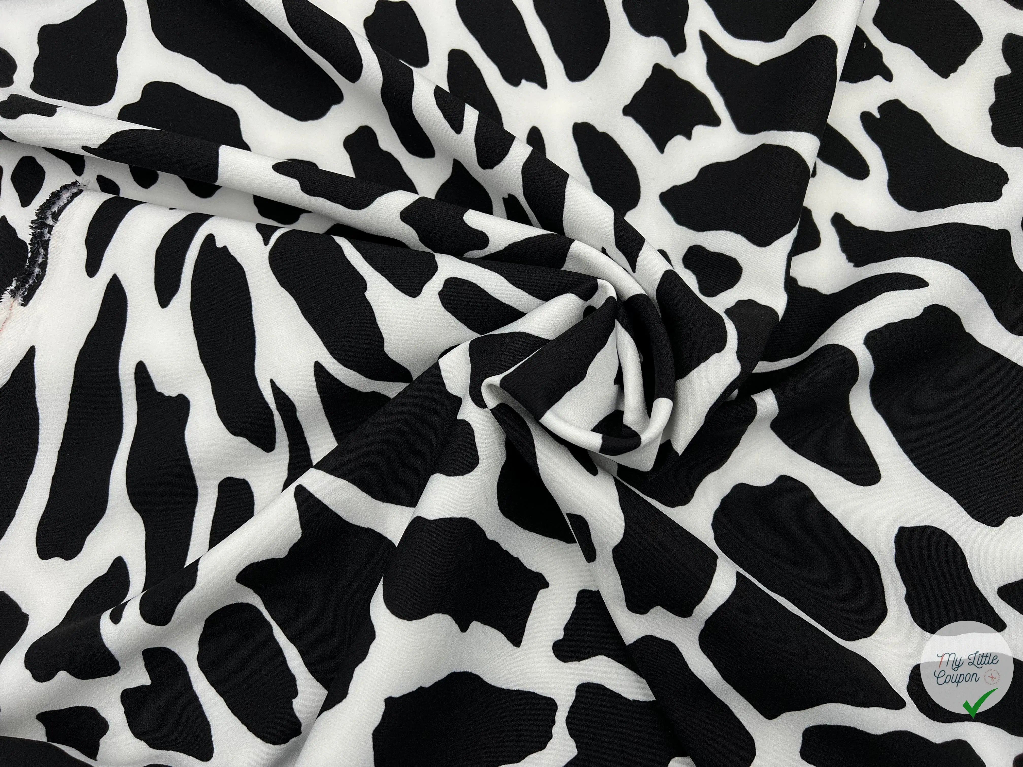 GABARDINE STRETCH QUALITÉ COUTURE IMPRIMÉ GIRAFE - My Little Coupon - tissu - coudre