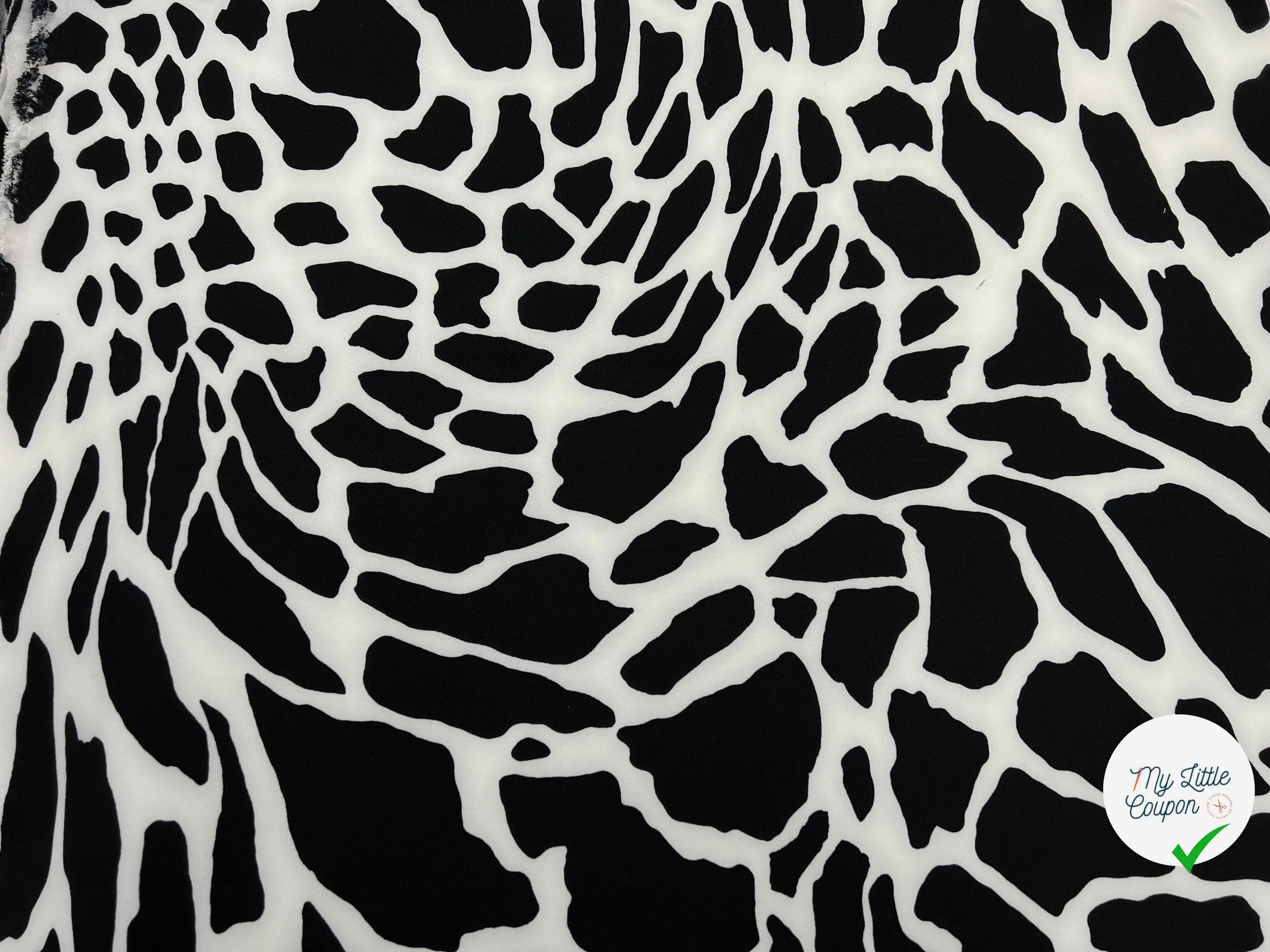 GABARDINE STRETCH QUALITĂ COUTURE IMPRIMĂ GIRAFE - My Little Coupon - tissu - coudre