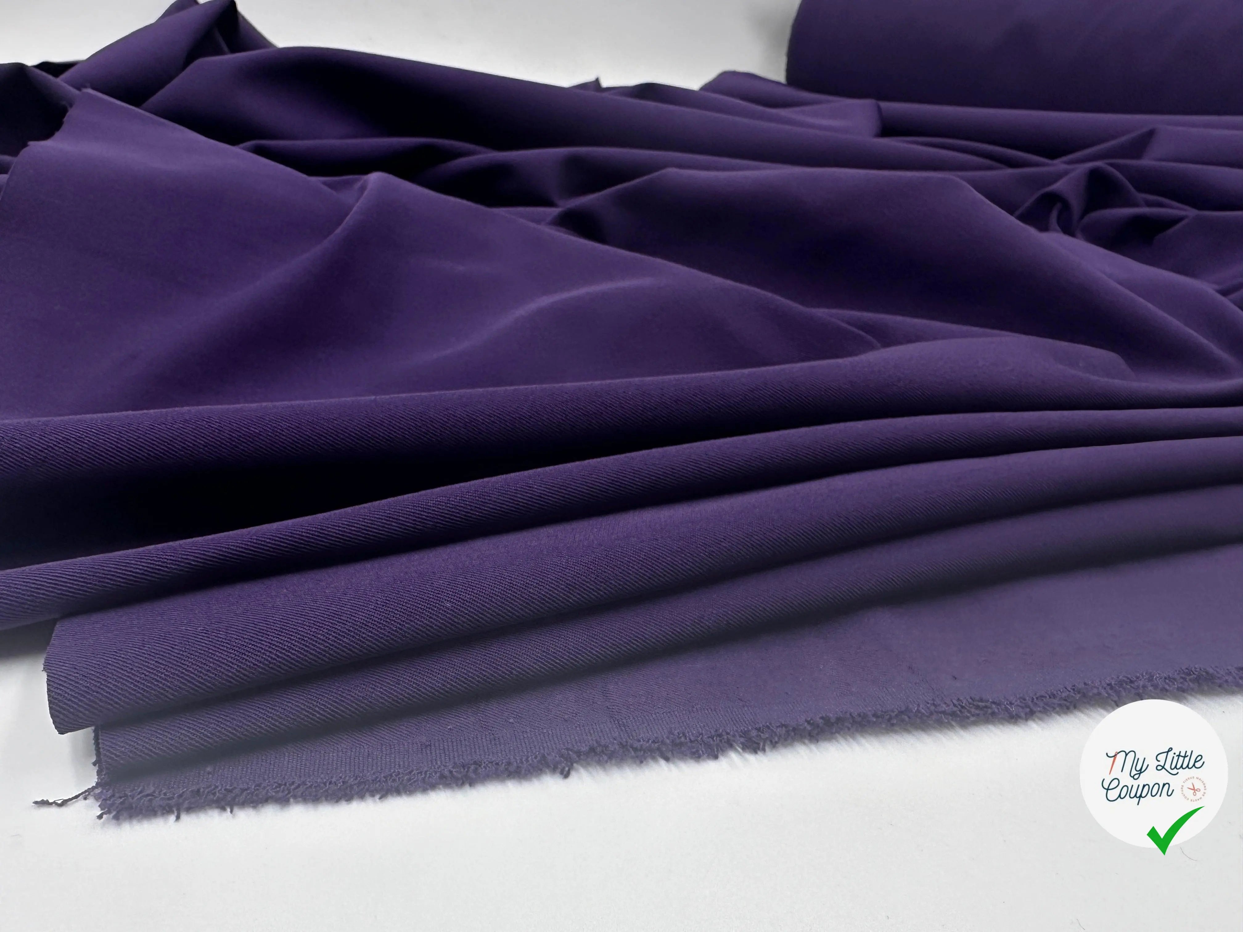 GABARDINE STRETCH VIOLET - My Little Coupon - tissu - coudre
