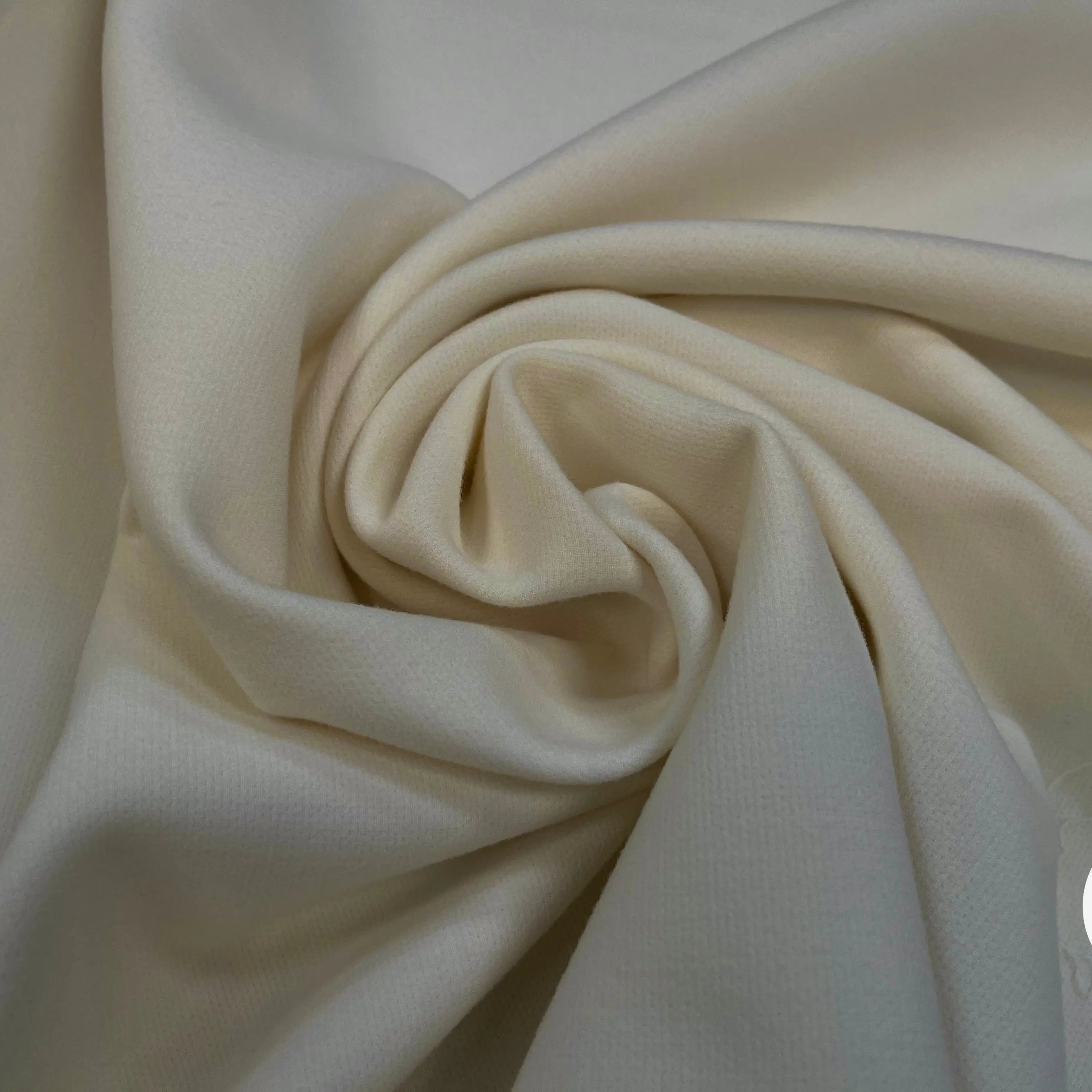 GABARDINE STRETCH VISCOSE LAINE ECRU ITALIENNE - My Little Coupon