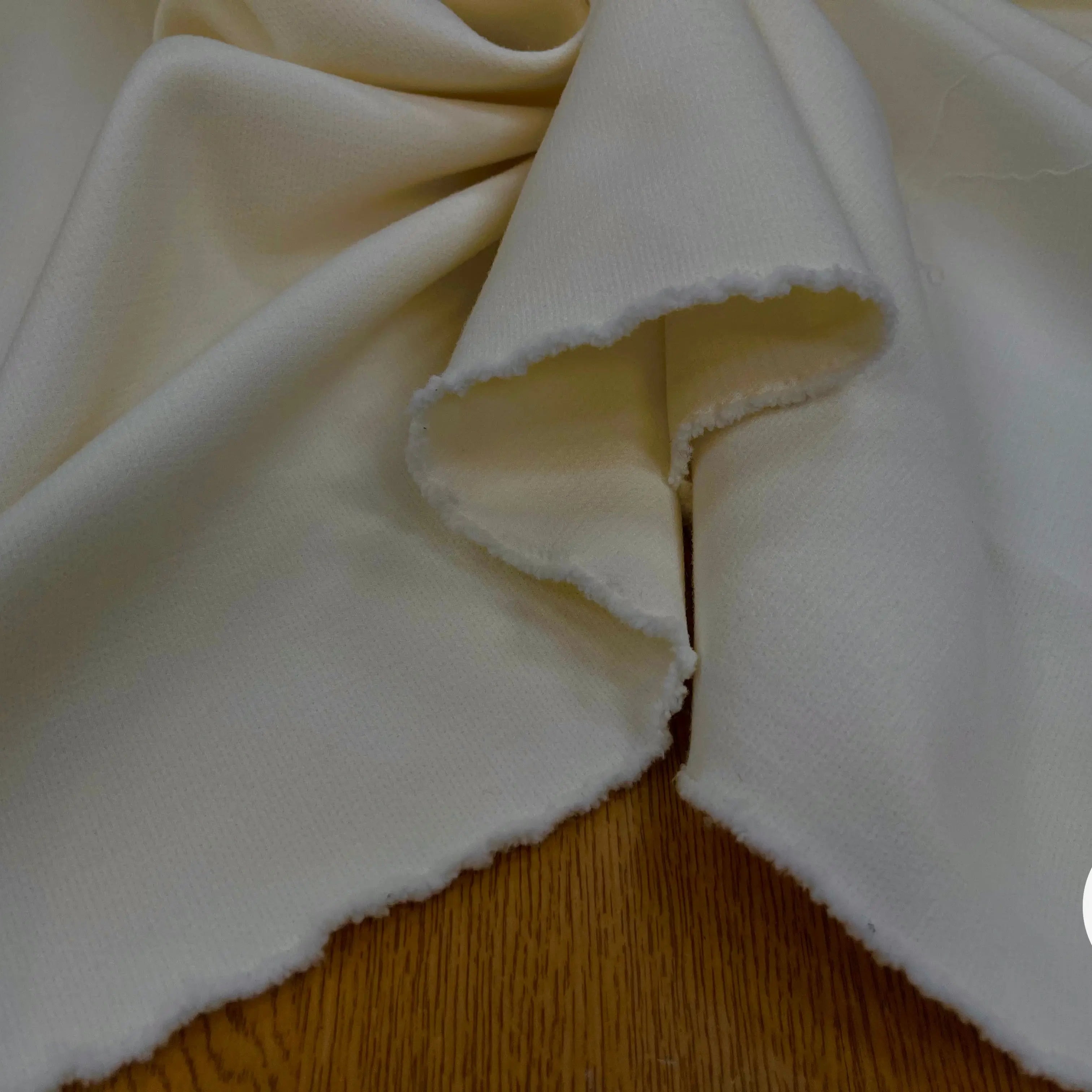 GABARDINE STRETCH VISCOSE LAINE ECRU ITALIENNE - My Little Coupon