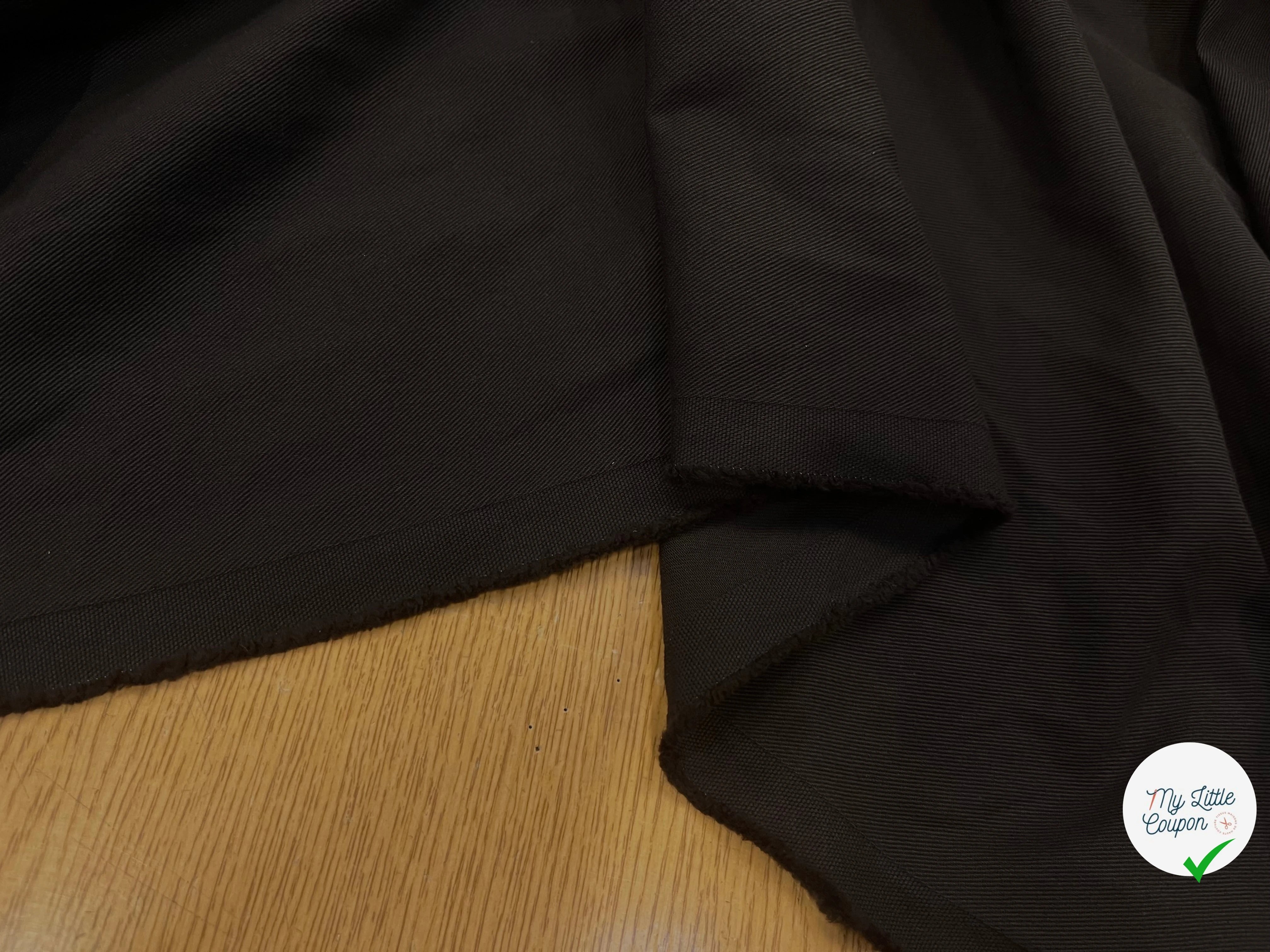 GABARDINE STRIÉE CHOCOLAT 140CM - My Little Coupon