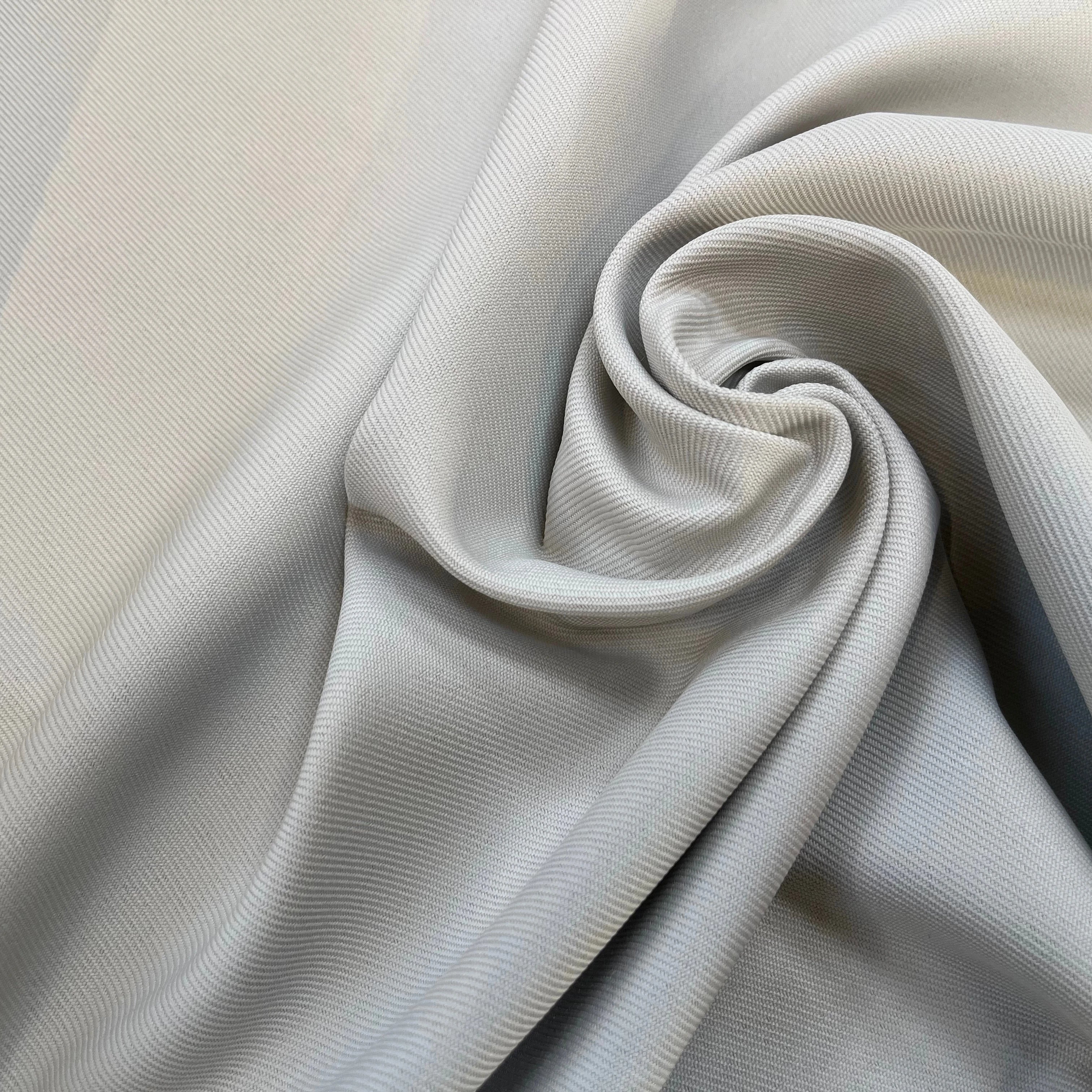 GABARDINE STRIÉE POLYESTER CLOUD GREY - My Little Coupon