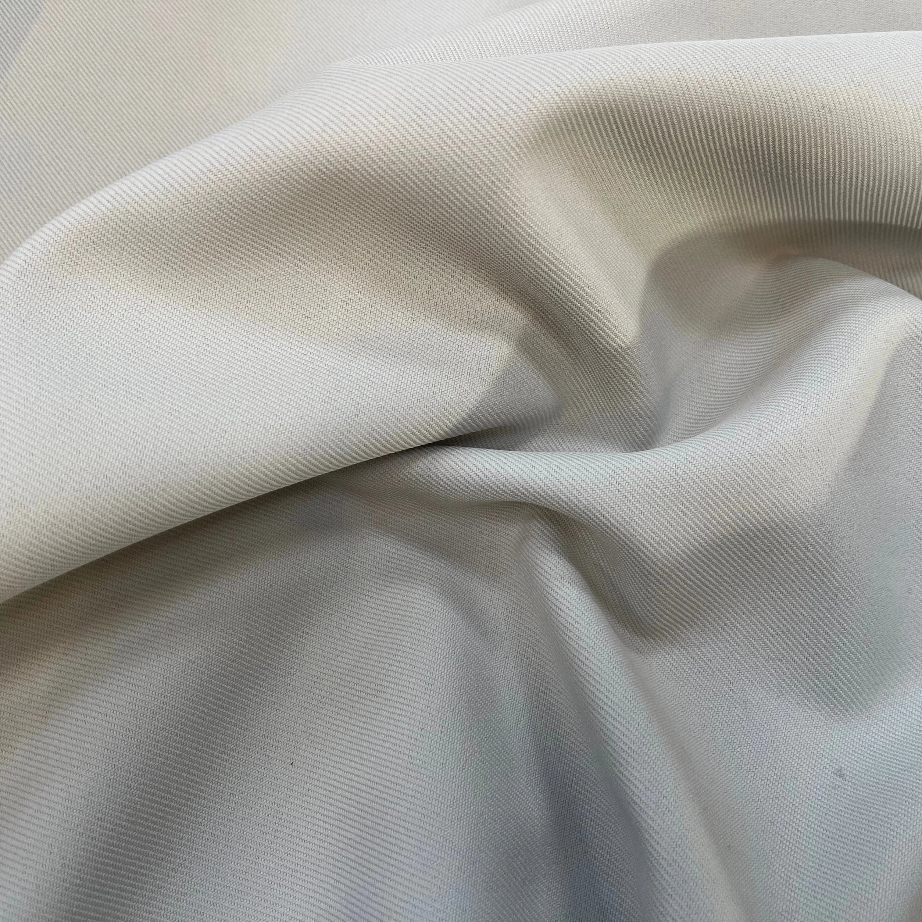 GABARDINE STRIÉE POLYESTER CLOUD GREY - My Little Coupon