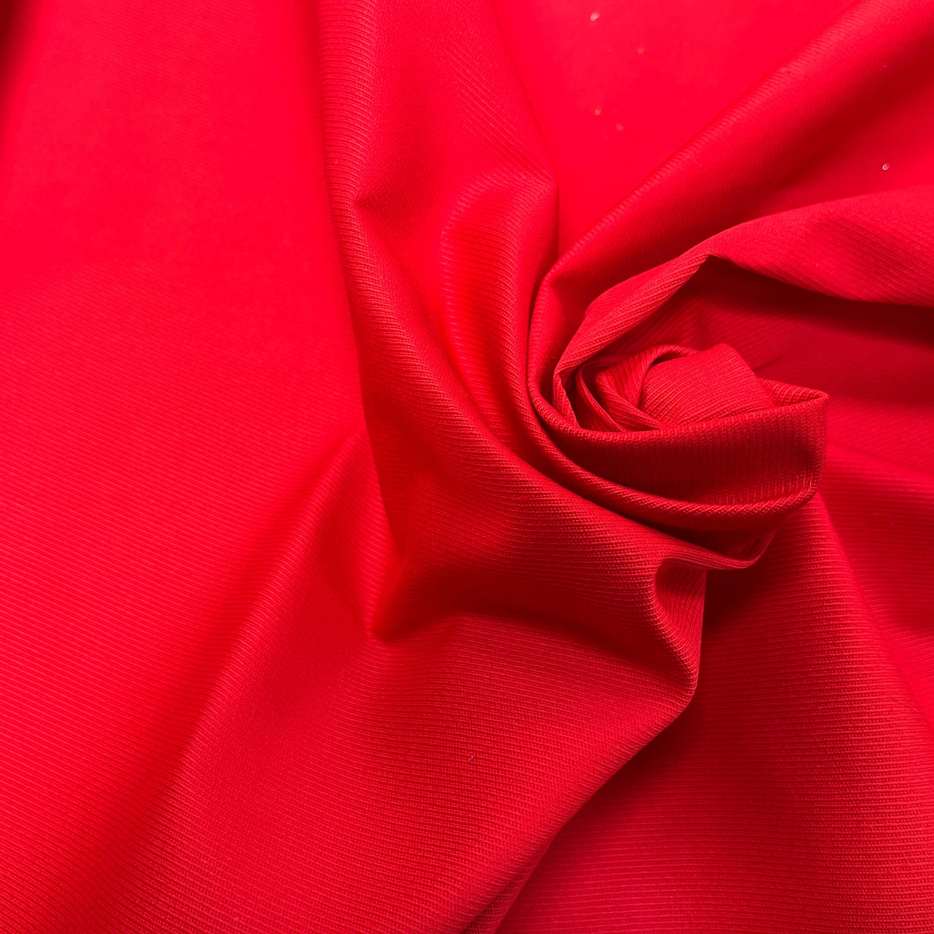 GABARDINE STRIÉE ROUGE 113CM - My Little Coupon