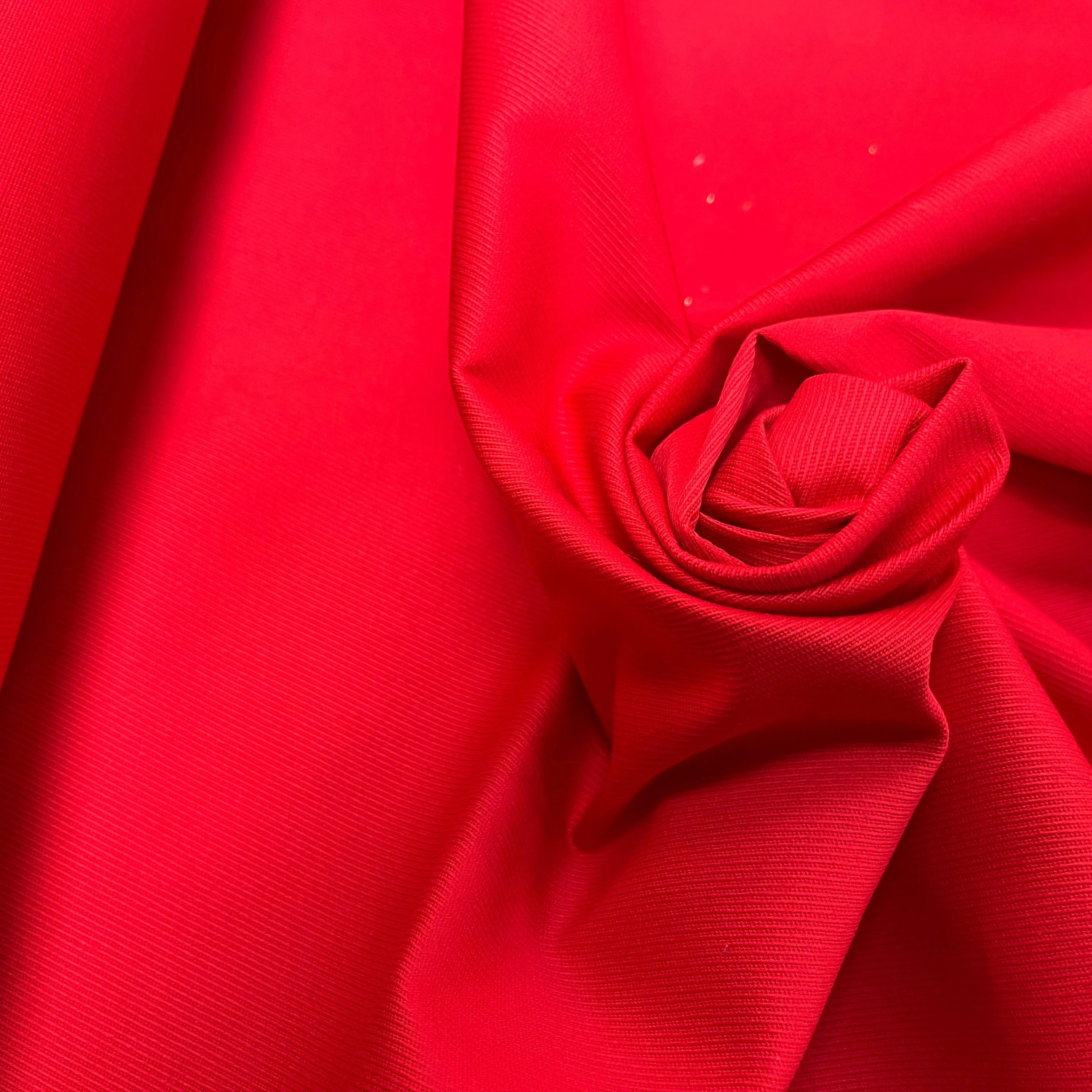 GABARDINE STRIÉE ROUGE 113CM - My Little Coupon