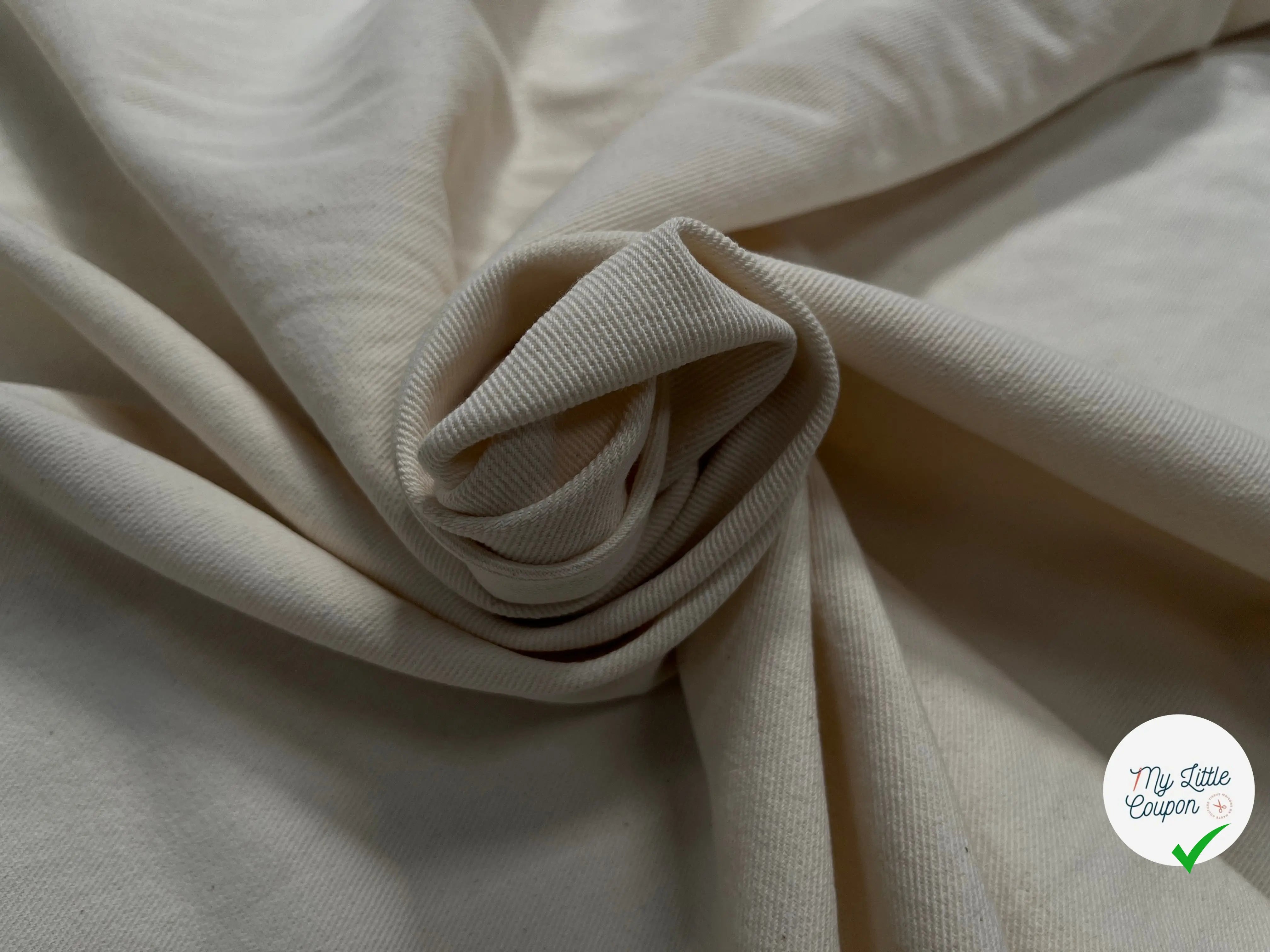 GABARDINE SWEAT EFFET TECHNIQUE STRECH BLANC CASSÉ - My Little Coupon