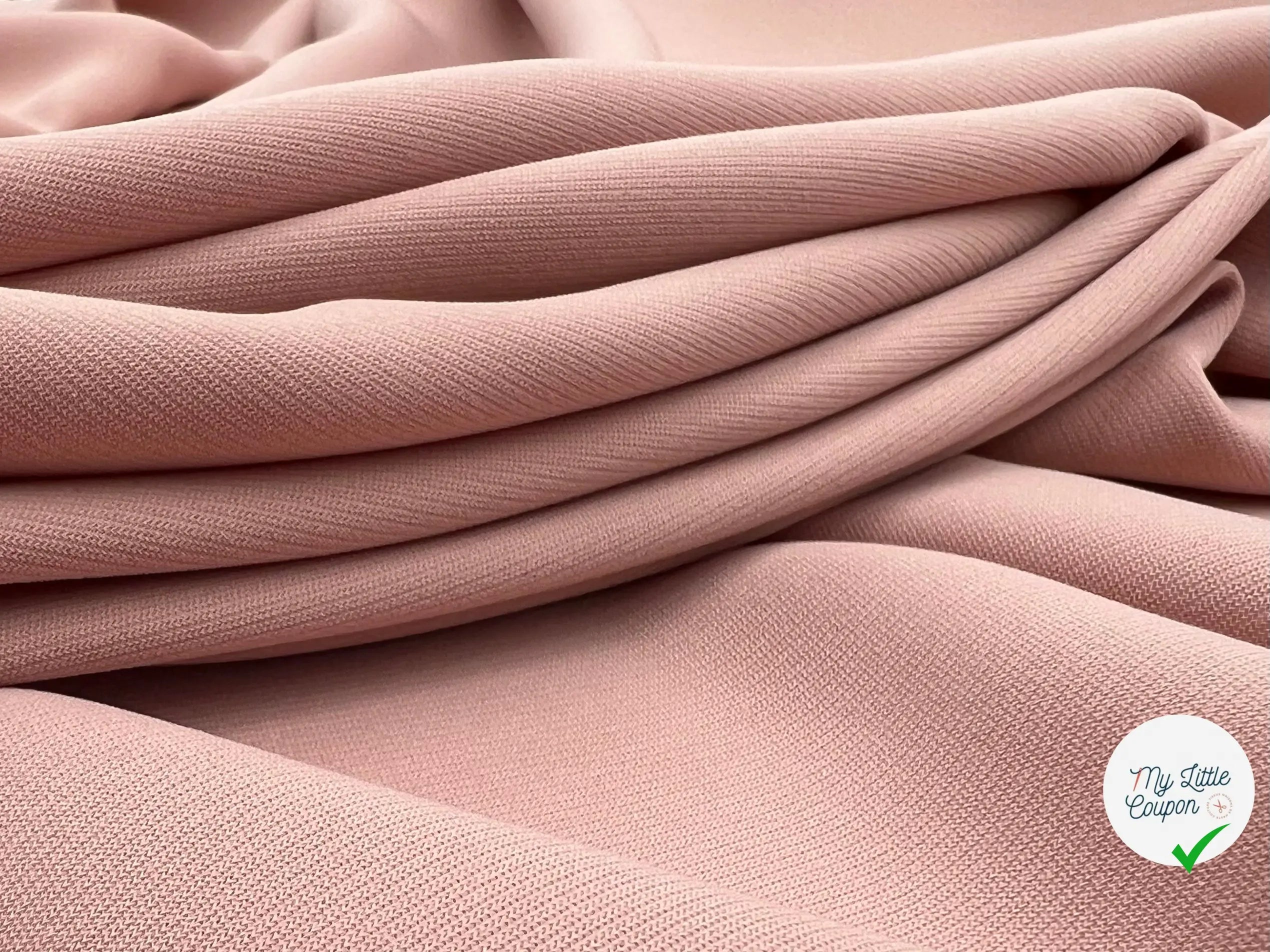 GABARDINE TWILL SOUPLE COLORI BLUSH - coupon de tissu de 3 mètres - My Little Coupon - tissu - coudre