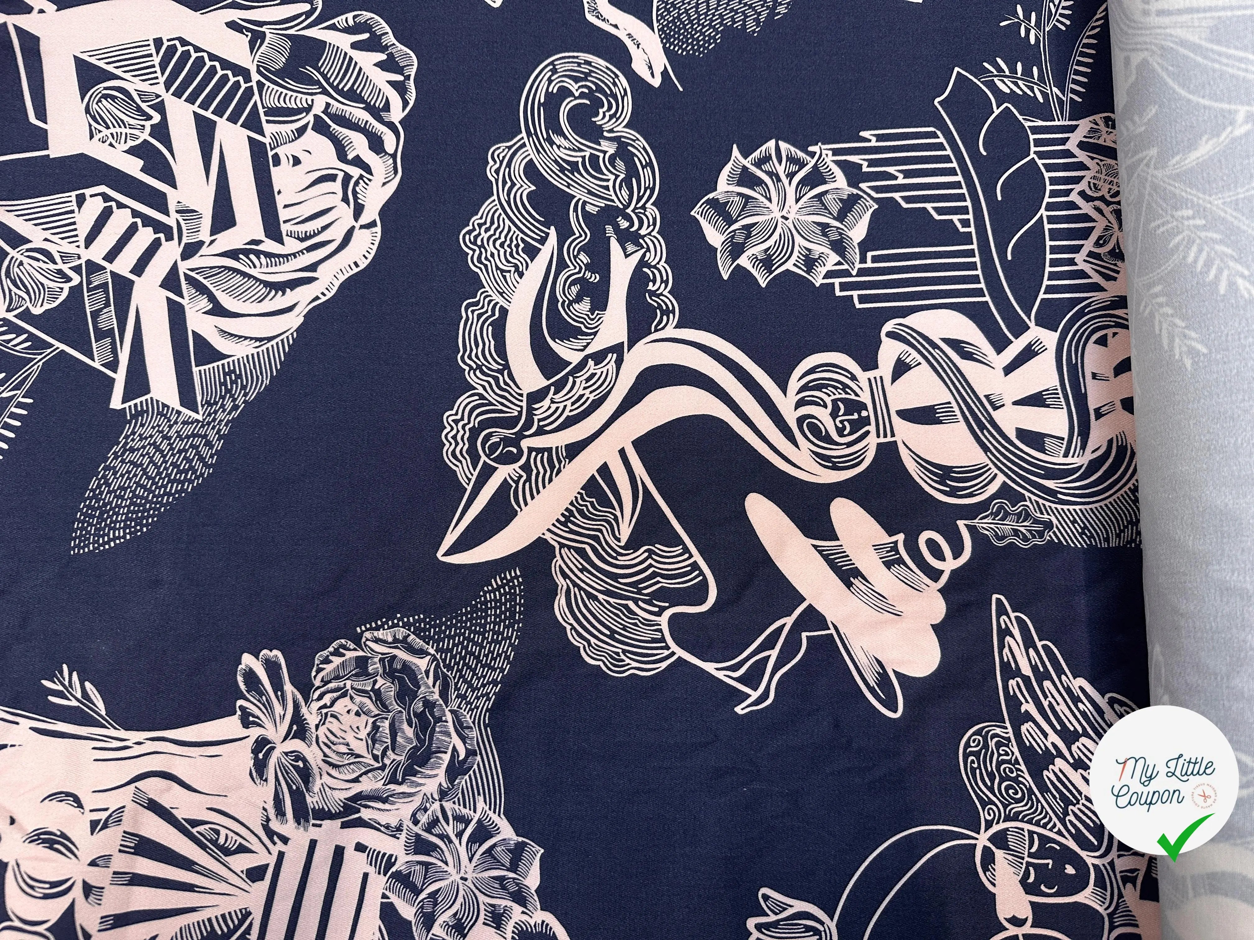 GABARDINE VISCOSE STRECTH IMPRIMÉE - My Little Coupon