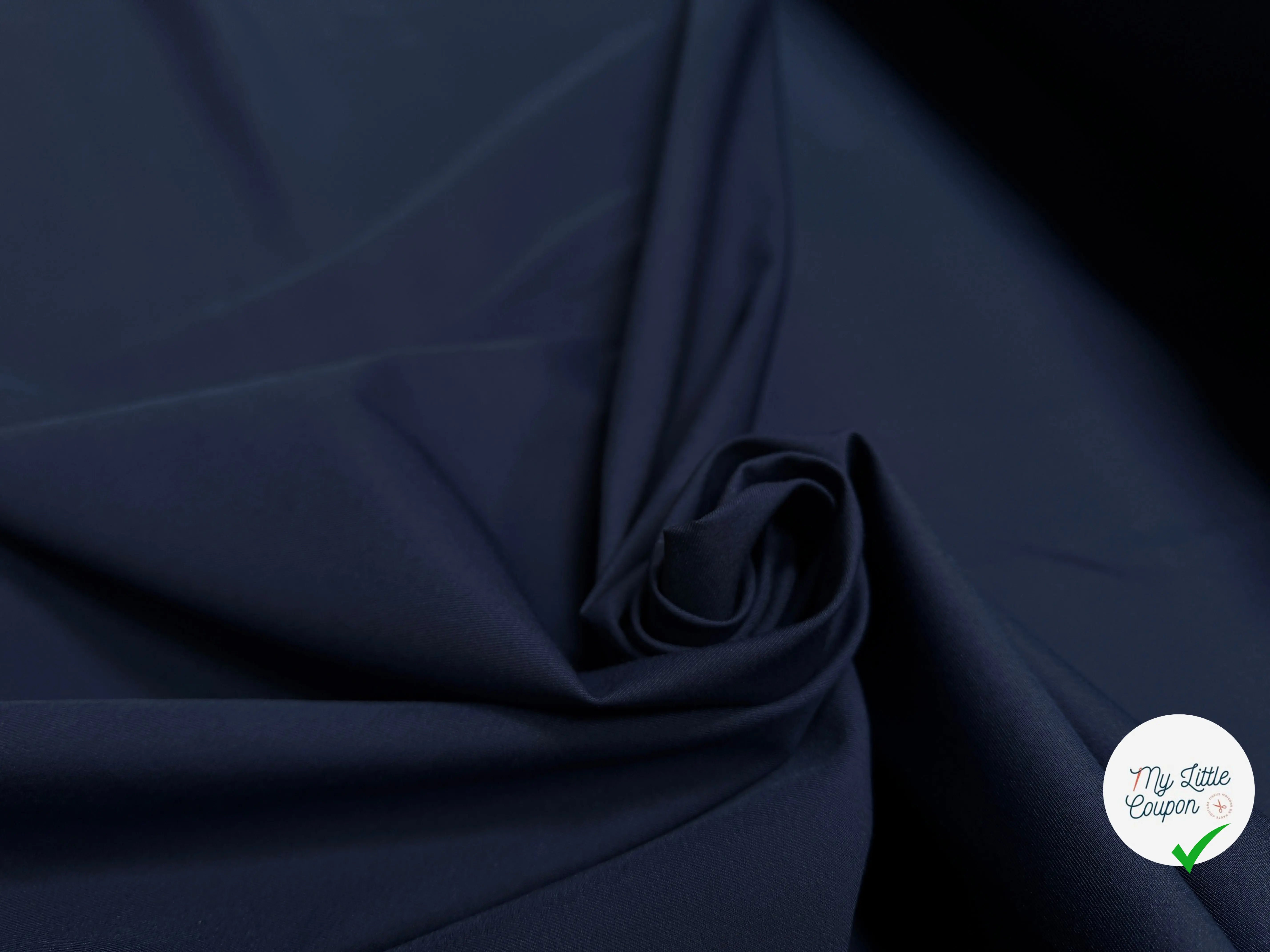 GABARDINE VISCOSE STRETCH BLEU - My Little Coupon