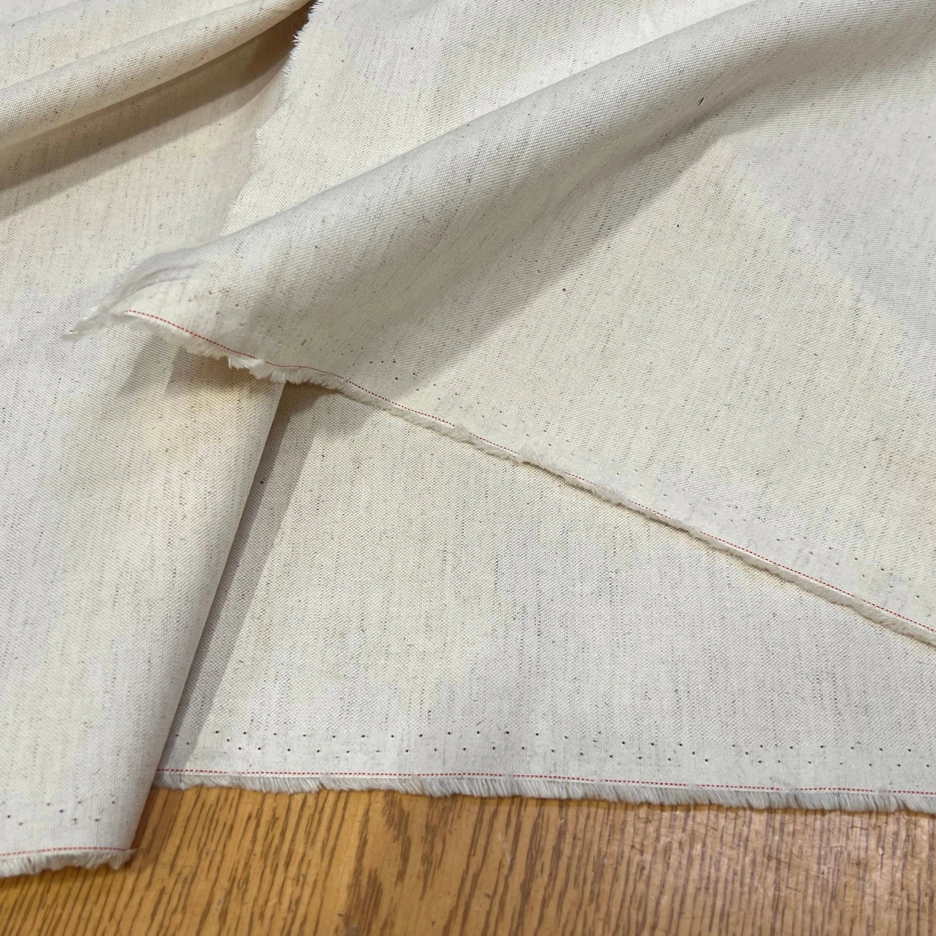 GABRDINE DE COTON ÉCRU CHINÉ 100% COTON 155CM - My Little Coupon