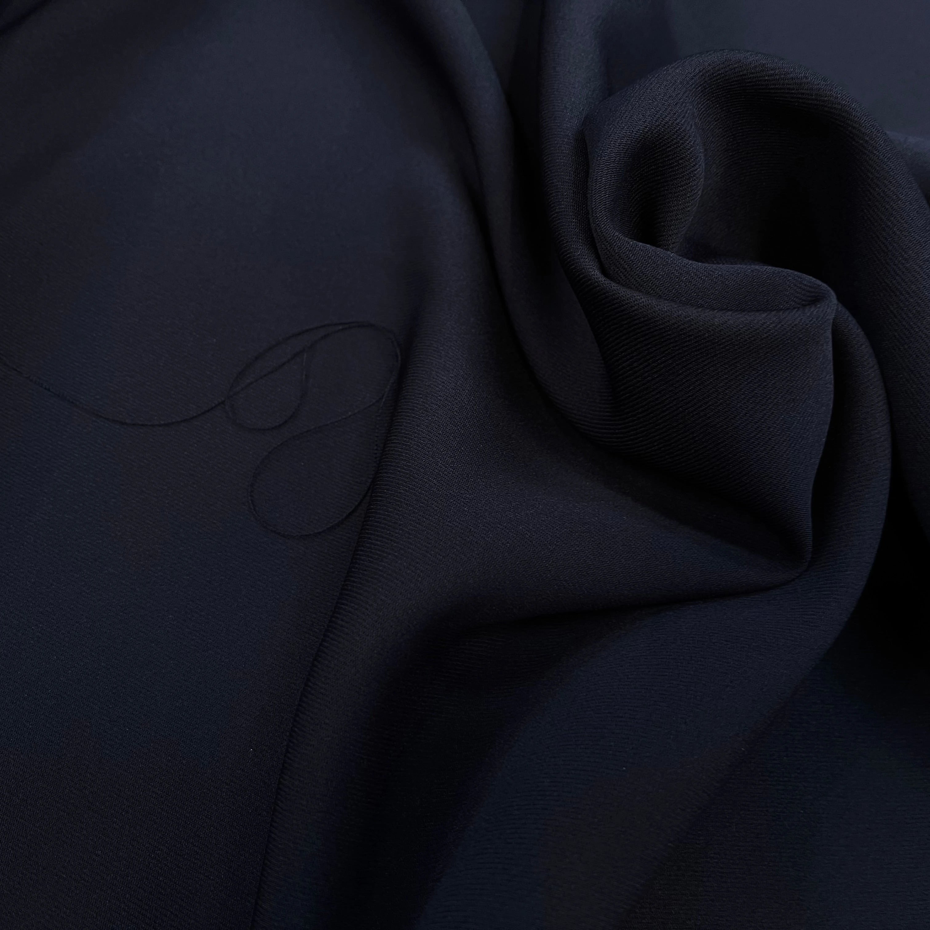 GABRDINE LOURDE SOUPLE POLYESTER MARINE 130CM - My Little Coupon