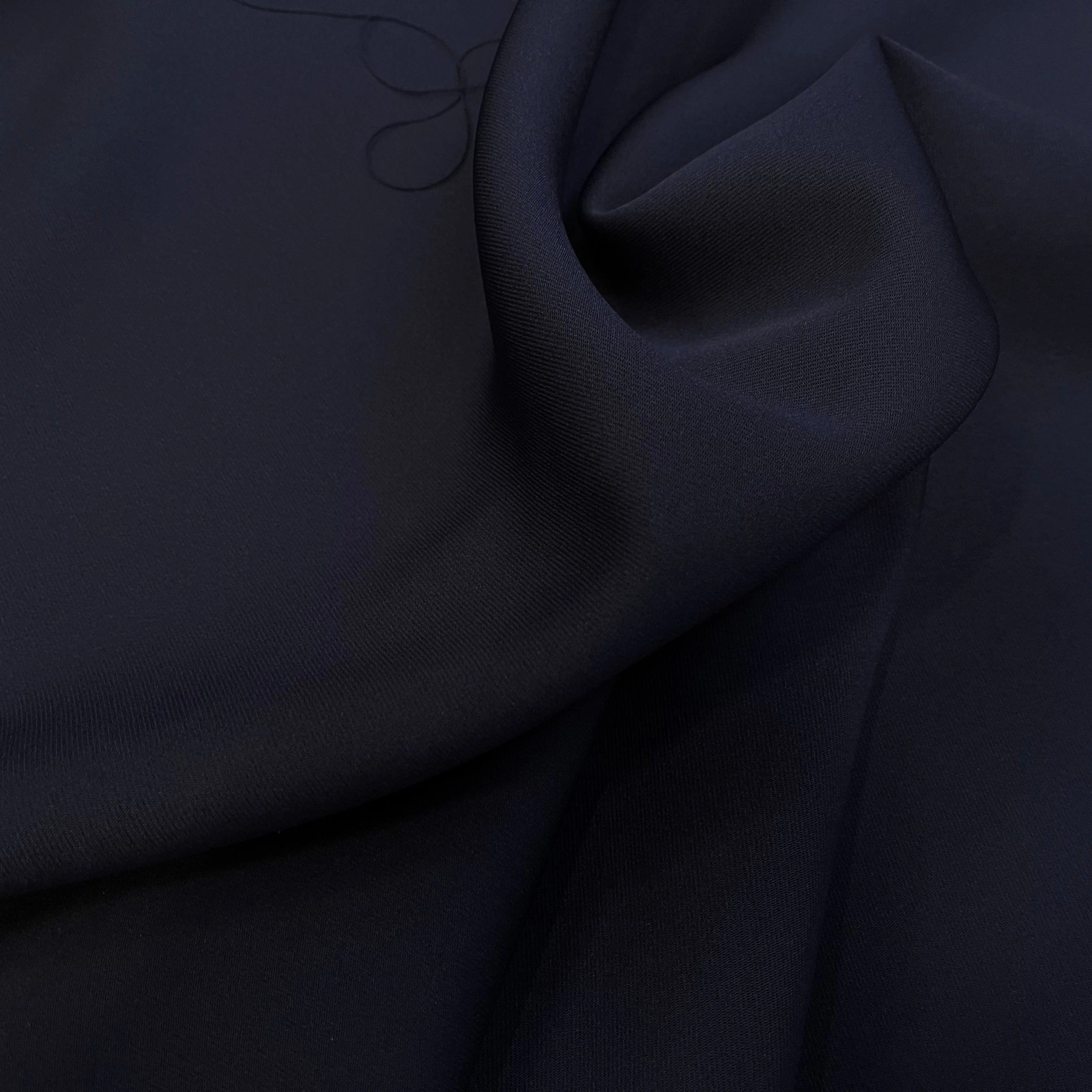 GABRDINE LOURDE SOUPLE POLYESTER MARINE 130CM - My Little Coupon